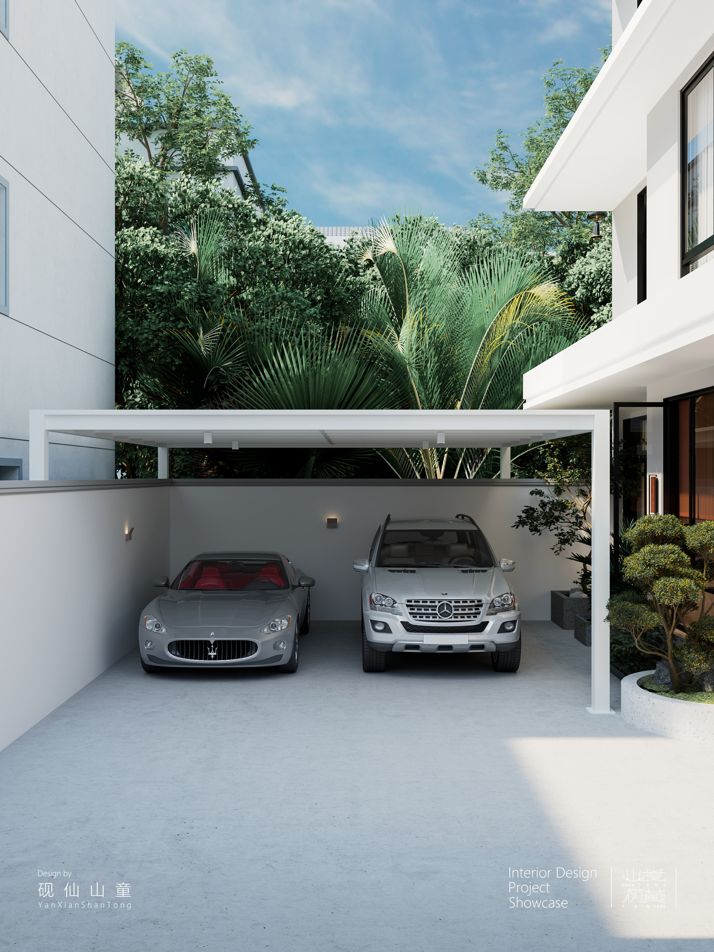 Self-built house，Rural self-built houses，Self-built house renovation，Interior design，design sketch，bedroom，a living room，garden，