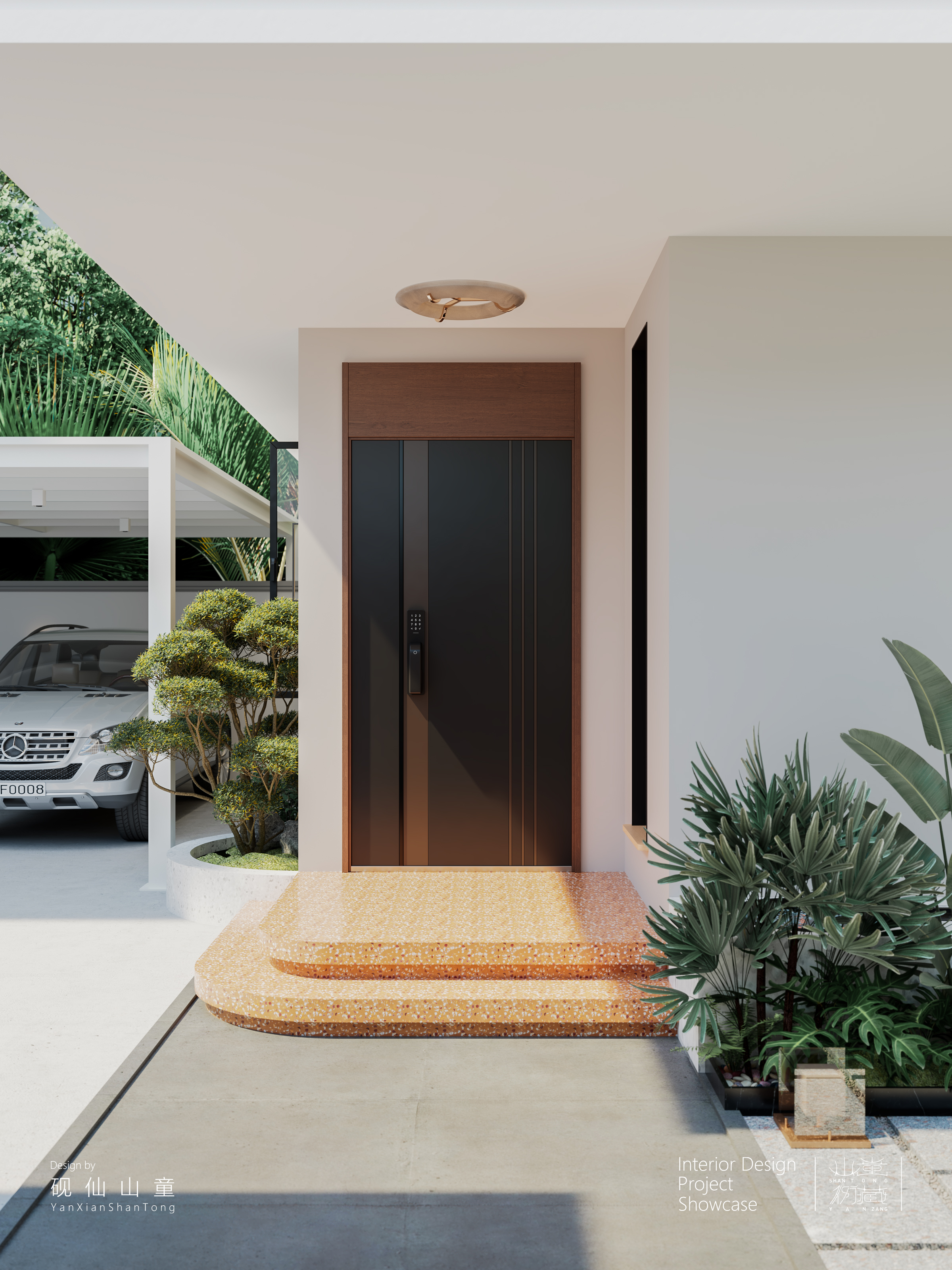 Self-built house，Rural self-built houses，Self-built house renovation，Interior design，design sketch，bedroom，a living room，garden，