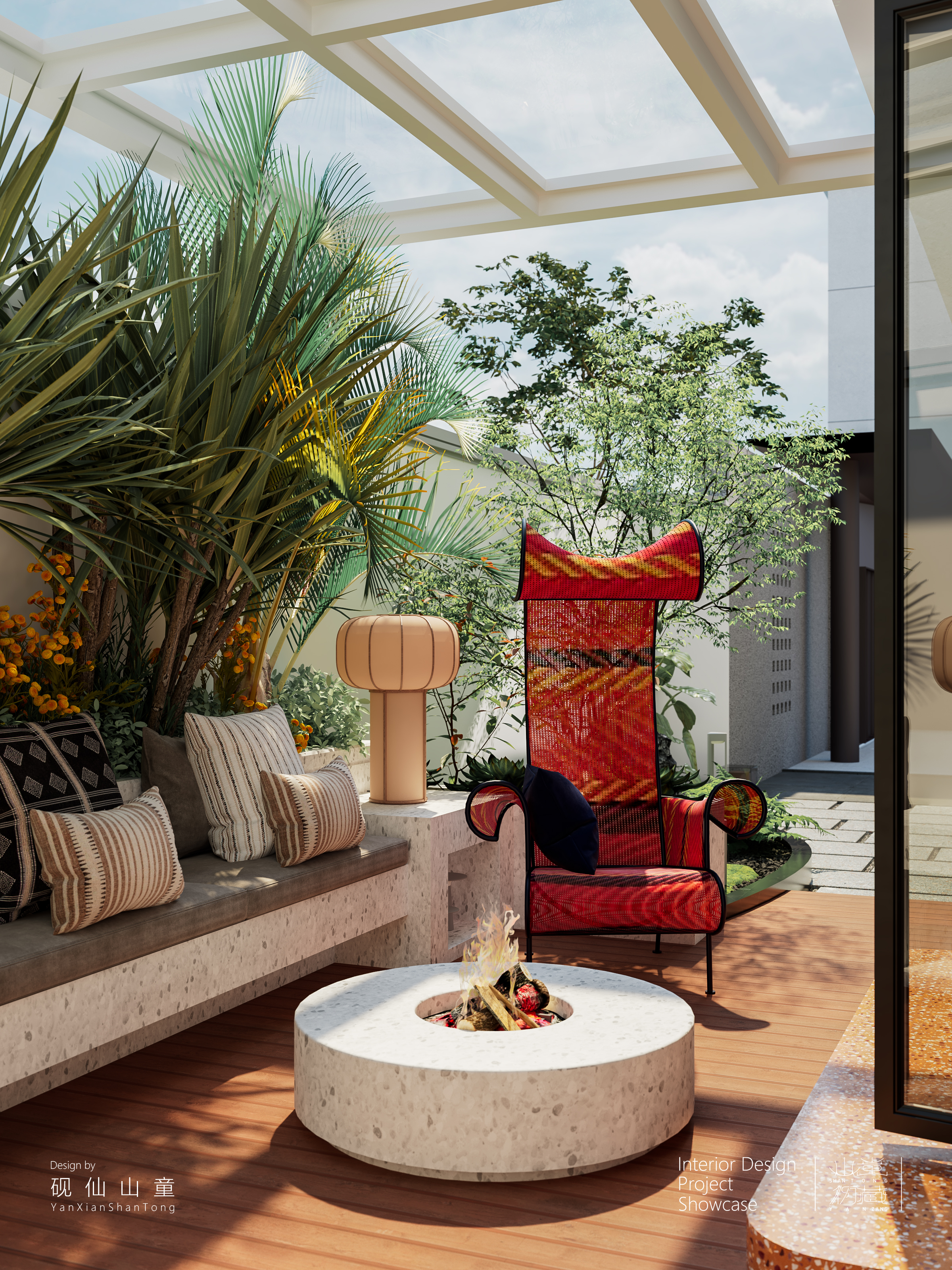 Self-built house，Rural self-built houses，Self-built house renovation，Interior design，design sketch，bedroom，a living room，garden，