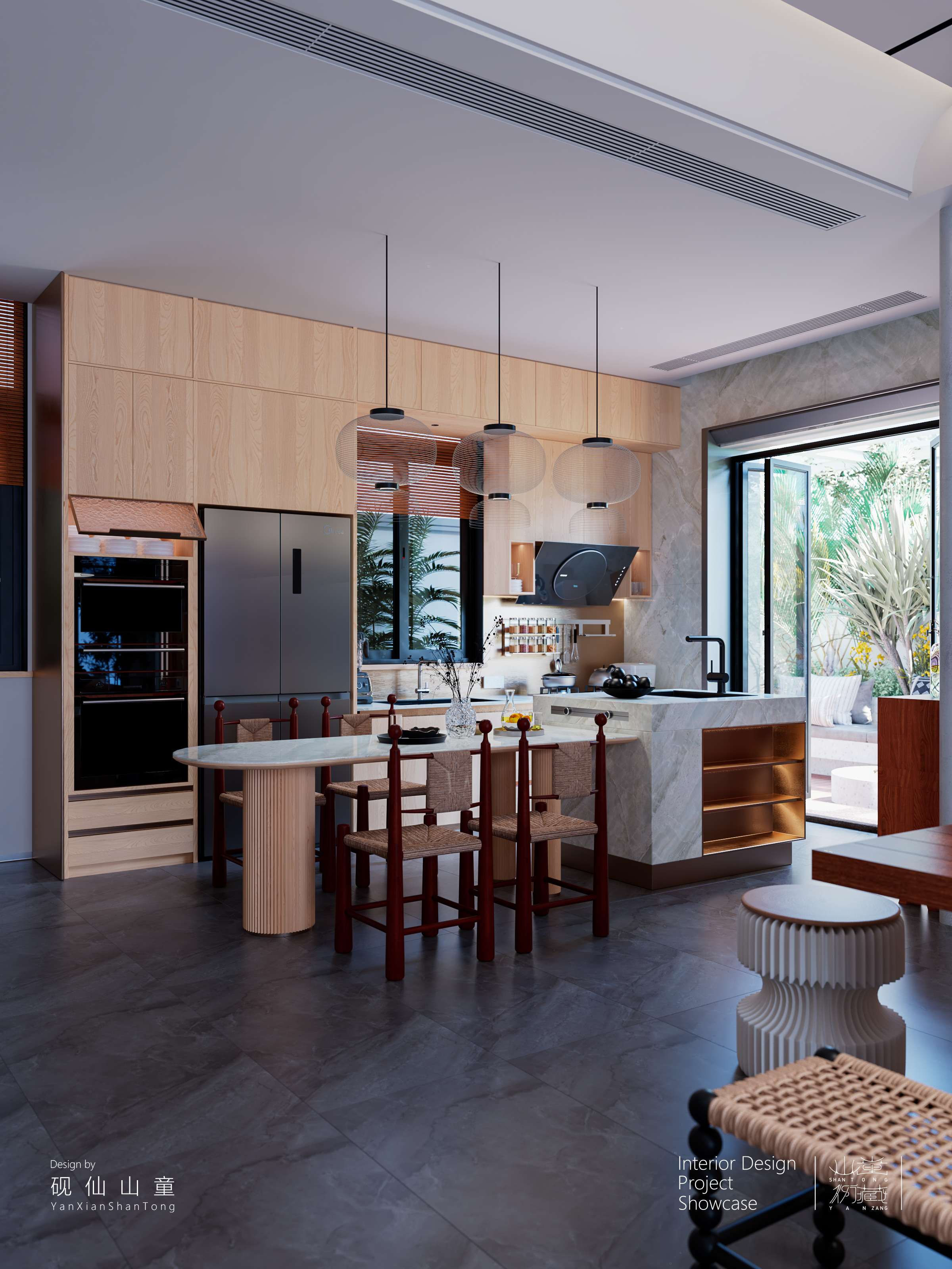 Self-built house，Rural self-built houses，Self-built house renovation，Interior design，design sketch，bedroom，a living room，garden，