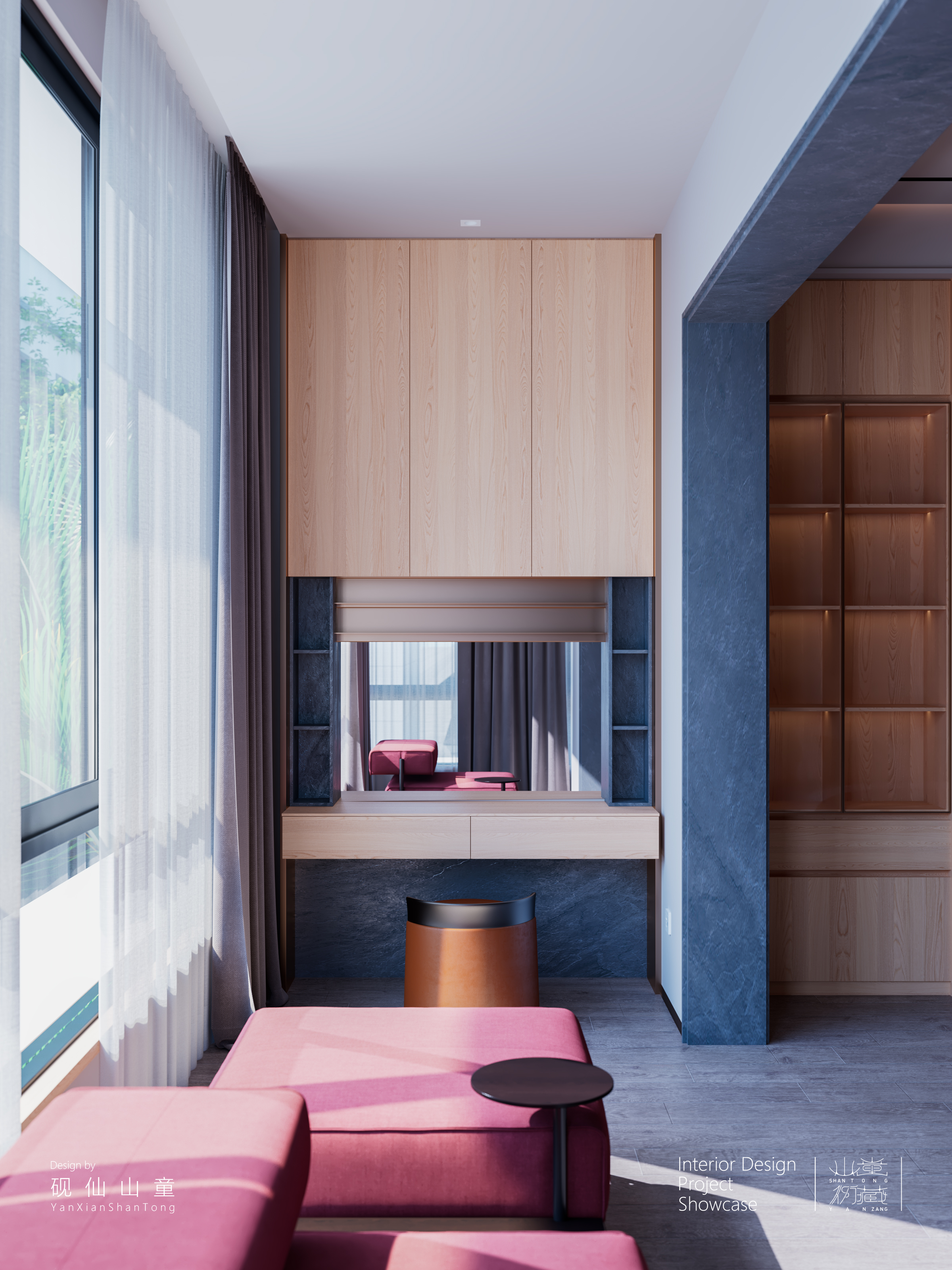 Self-built house，Rural self-built houses，Self-built house renovation，Interior design，design sketch，bedroom，a living room，garden，