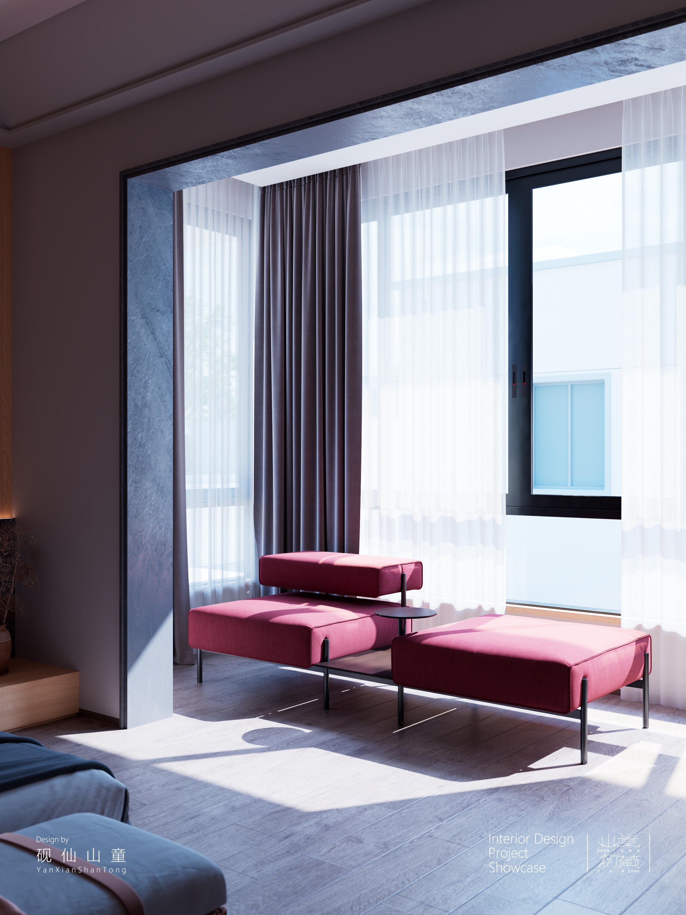 Self-built house，Rural self-built houses，Self-built house renovation，Interior design，design sketch，bedroom，a living room，garden，