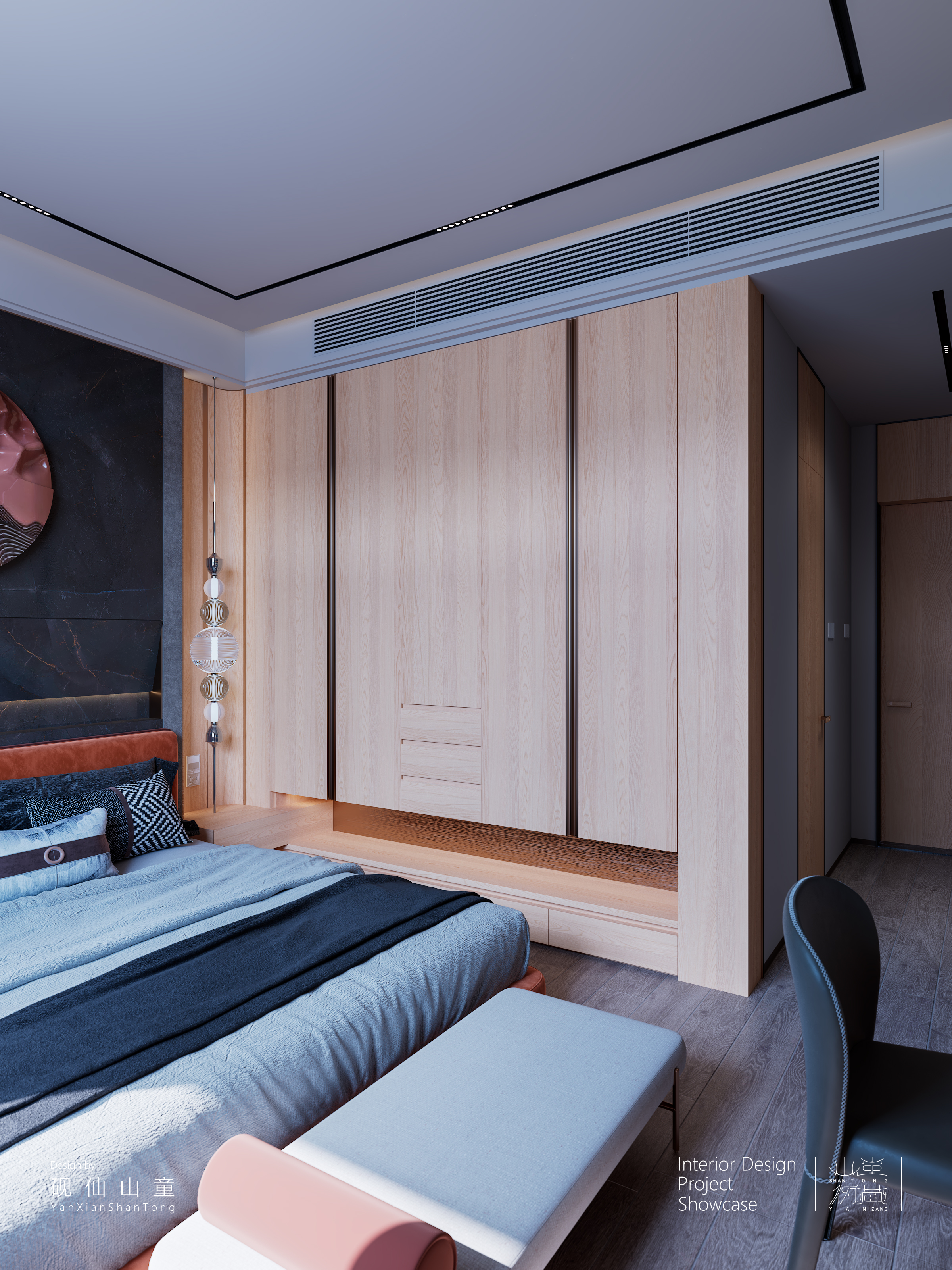 Self-built house，Rural self-built houses，Self-built house renovation，Interior design，design sketch，bedroom，a living room，garden，