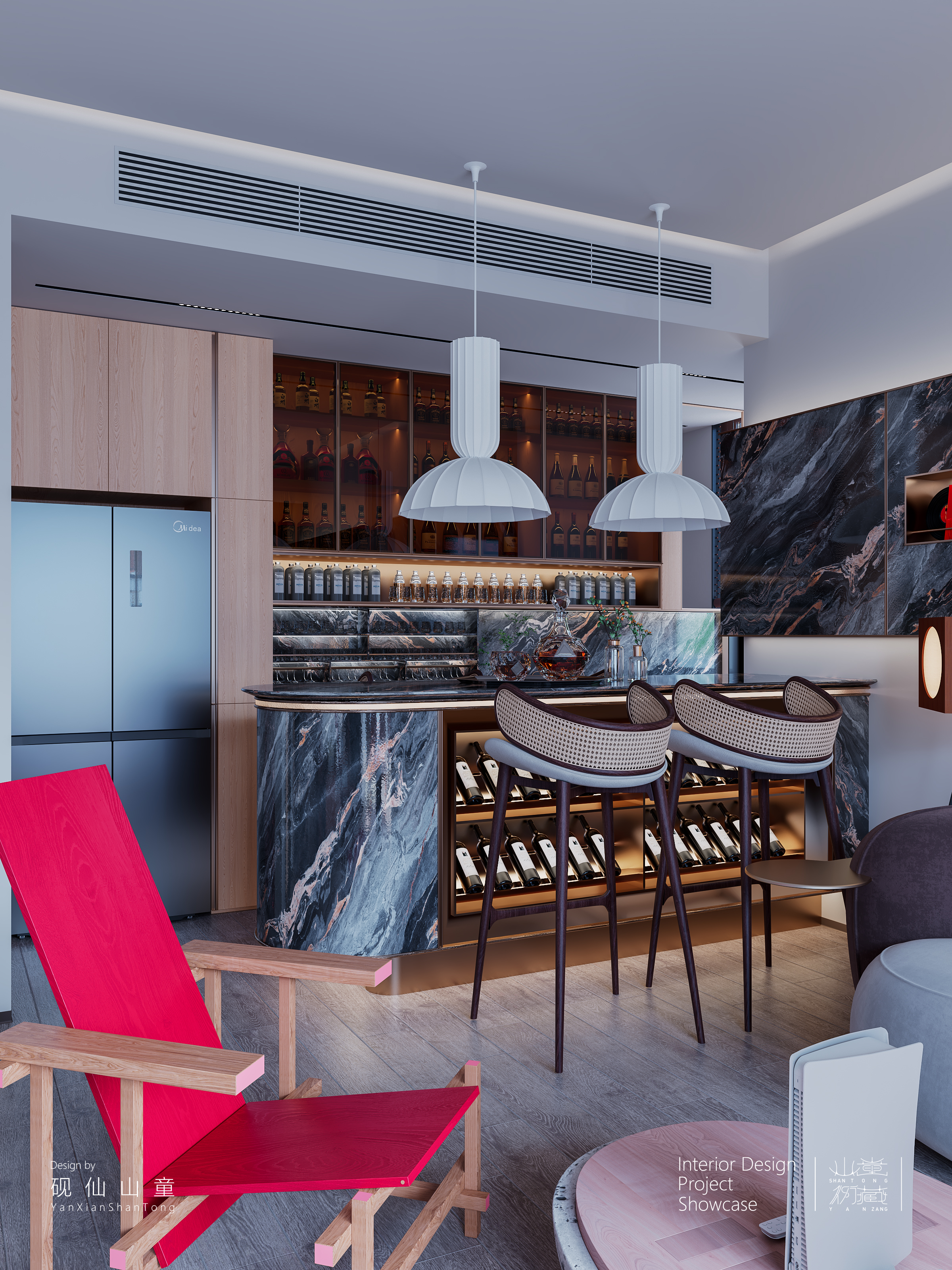 Self-built house，Rural self-built houses，Self-built house renovation，Interior design，design sketch，bedroom，a living room，garden，