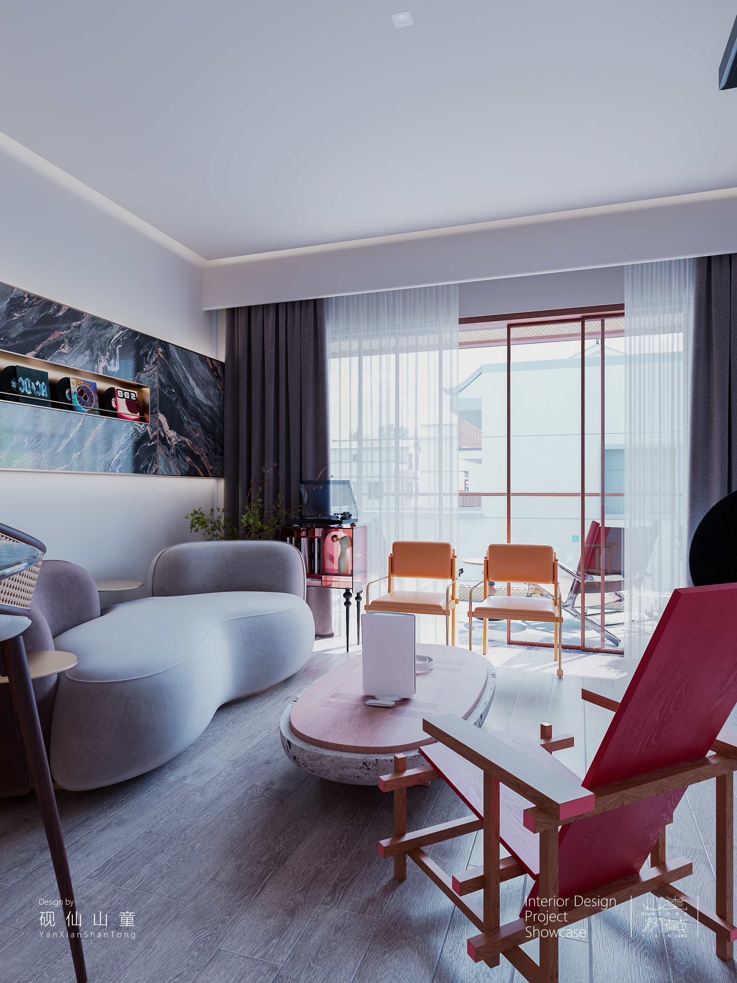 Self-built house，Rural self-built houses，Self-built house renovation，Interior design，design sketch，bedroom，a living room，garden，