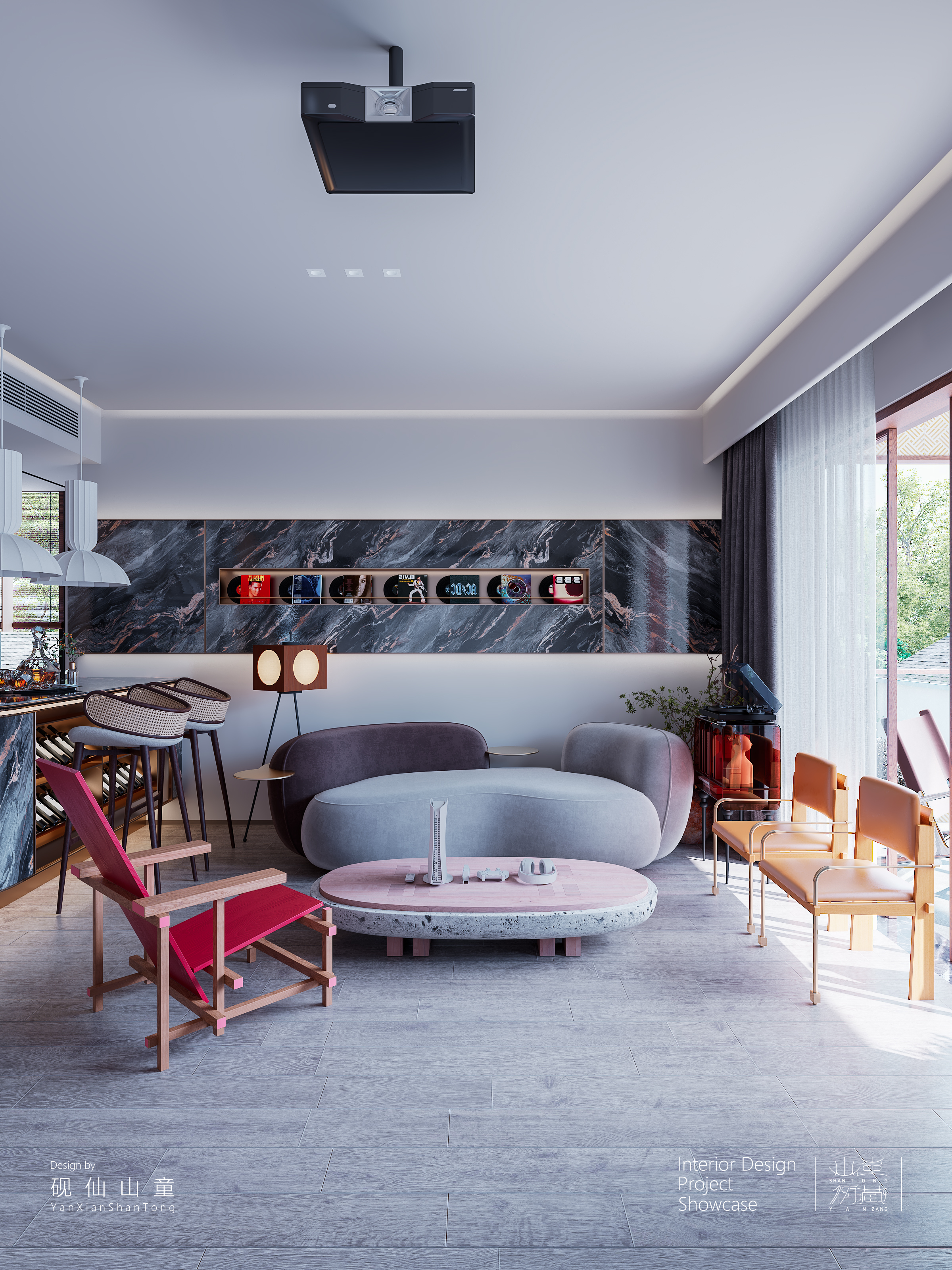 Self-built house，Rural self-built houses，Self-built house renovation，Interior design，design sketch，bedroom，a living room，garden，