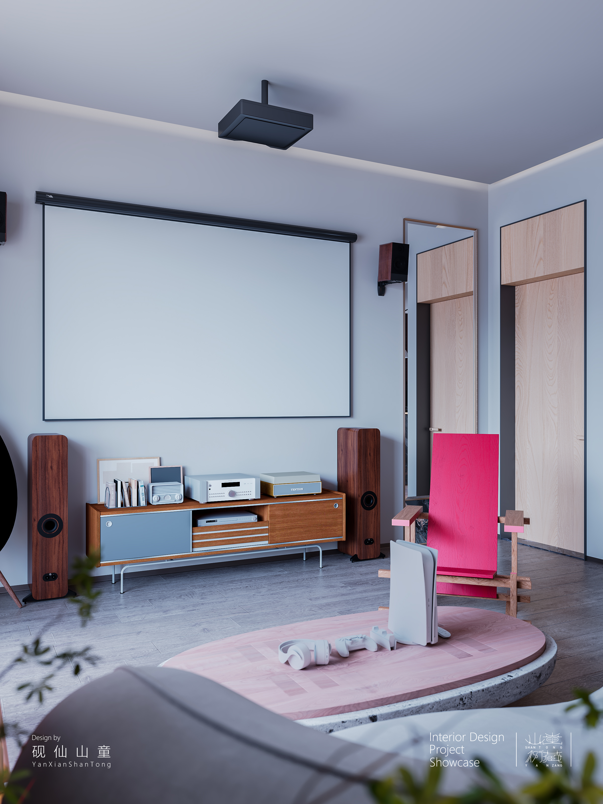 Self-built house，Rural self-built houses，Self-built house renovation，Interior design，design sketch，bedroom，a living room，garden，