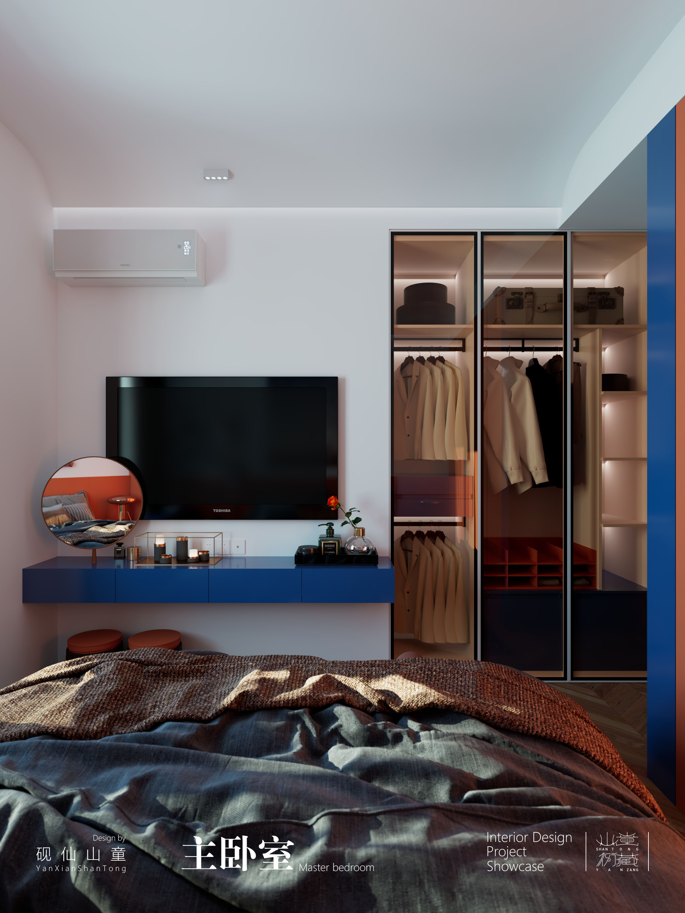 Interior design，bedroom，a living room，TOILET，Whole case design，Custom furniture，Soft turn design，Decoration design，