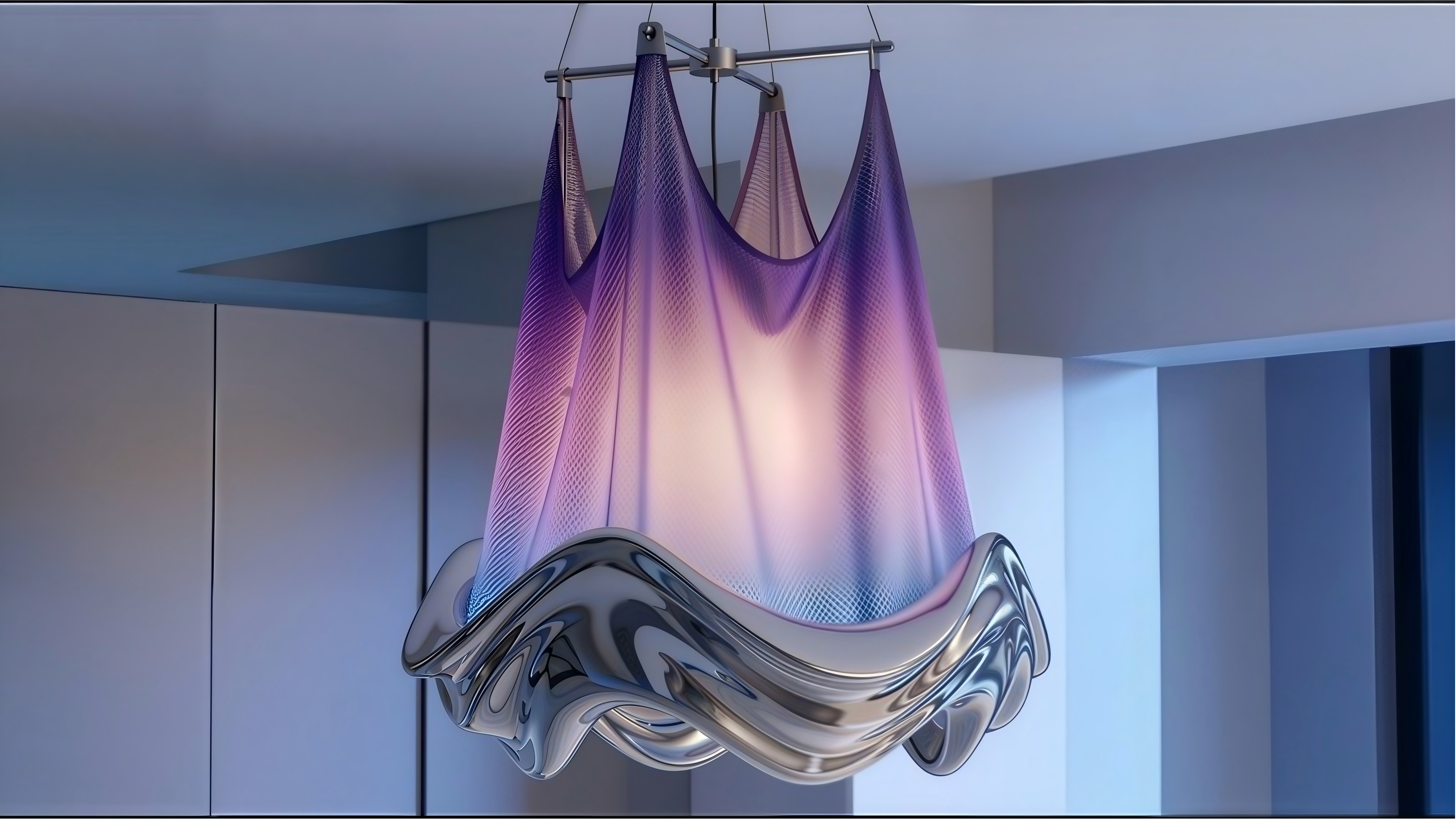 Futuristic fluid art x light luxury silent fusion wind，