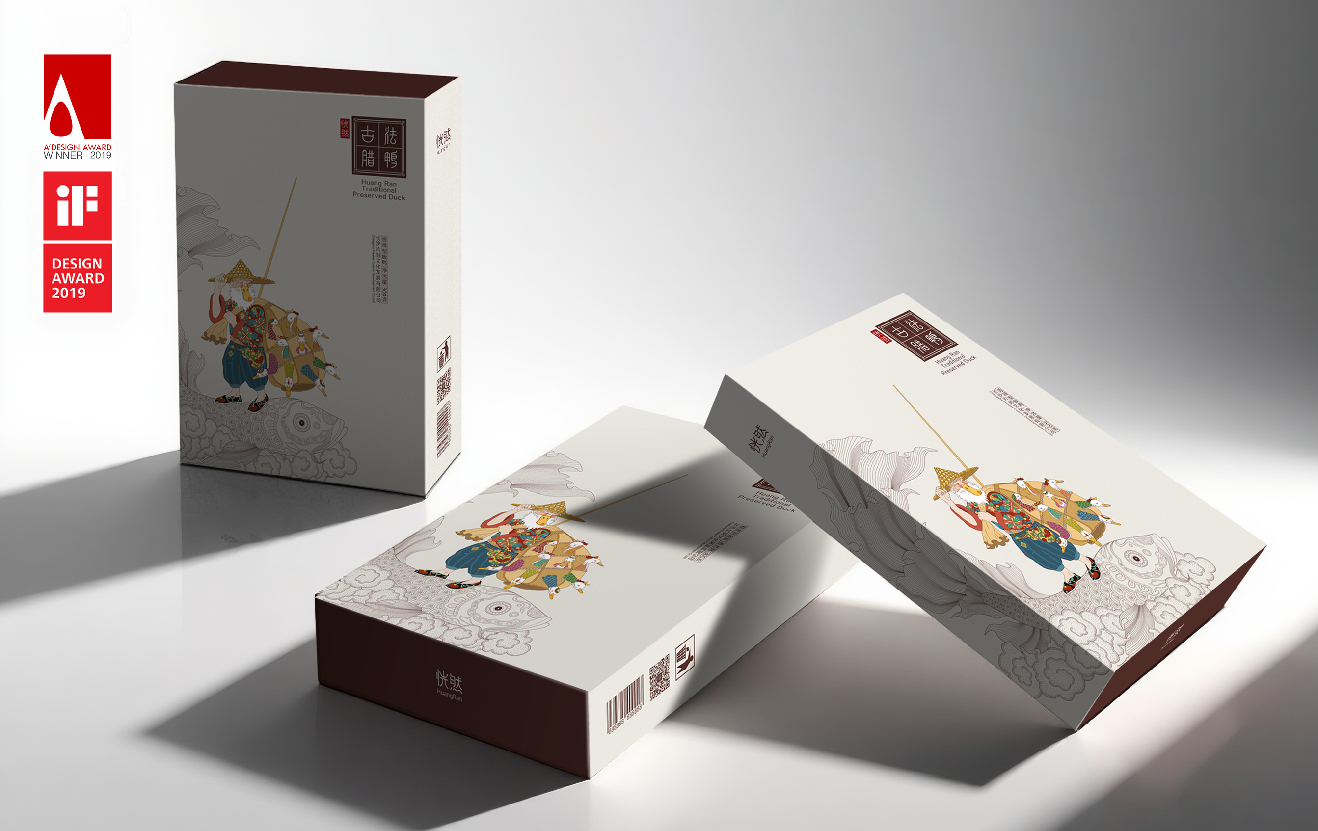 Zeng Ling，Moment creativity，Suddenly, the ancient French cured duck，packing design，Food packaging，Chinese style，