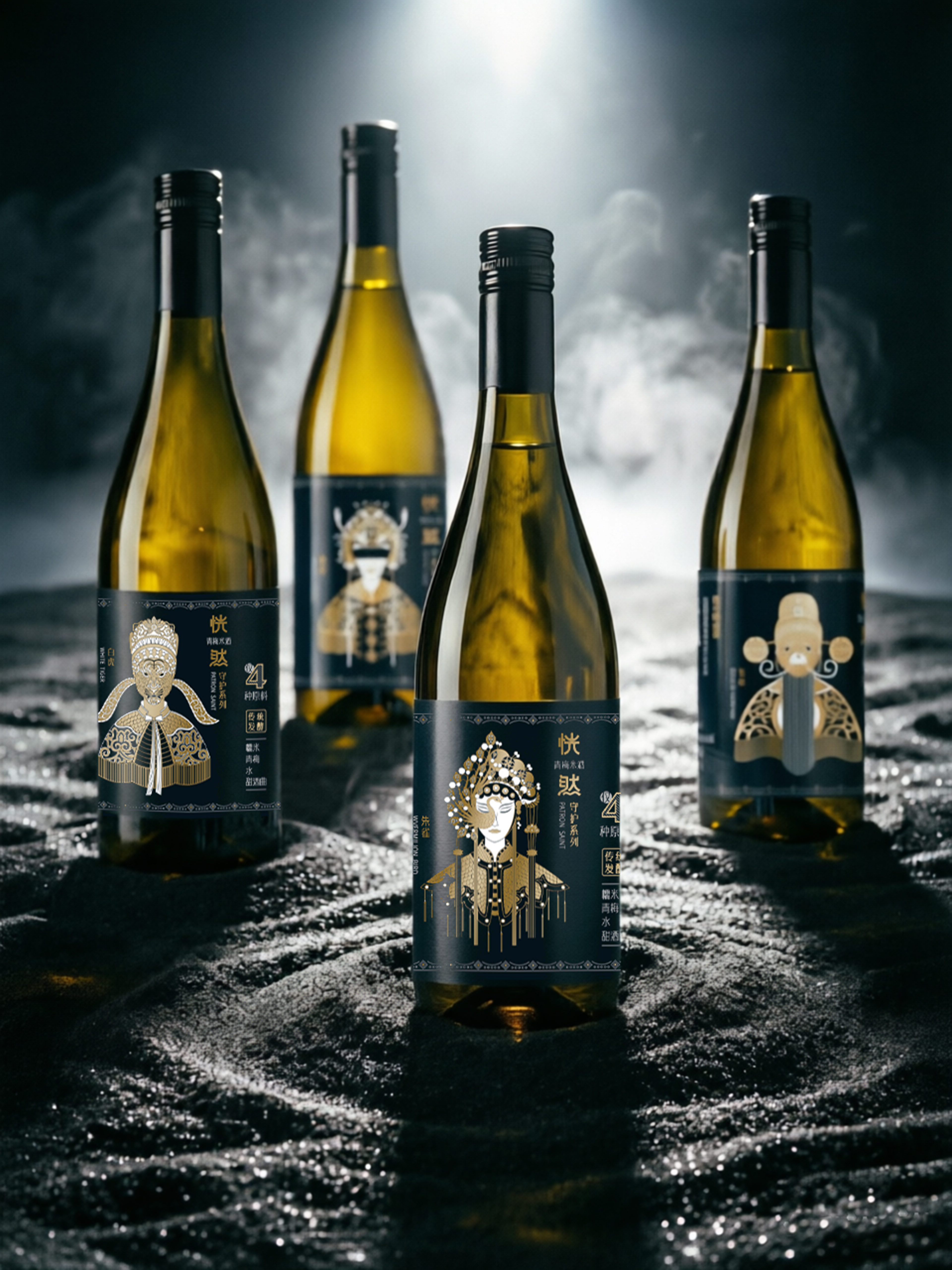 Wine packaging，Chinese style，plane，Zeng Ling，Moment creativity，