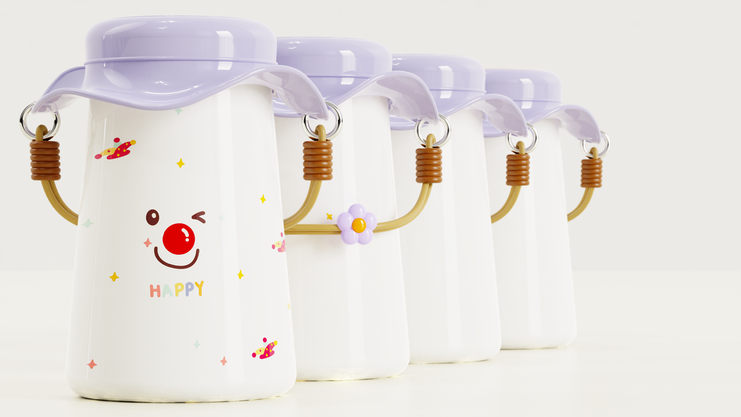 glass，Hat，children，Drinking cup，dopamine，product design，