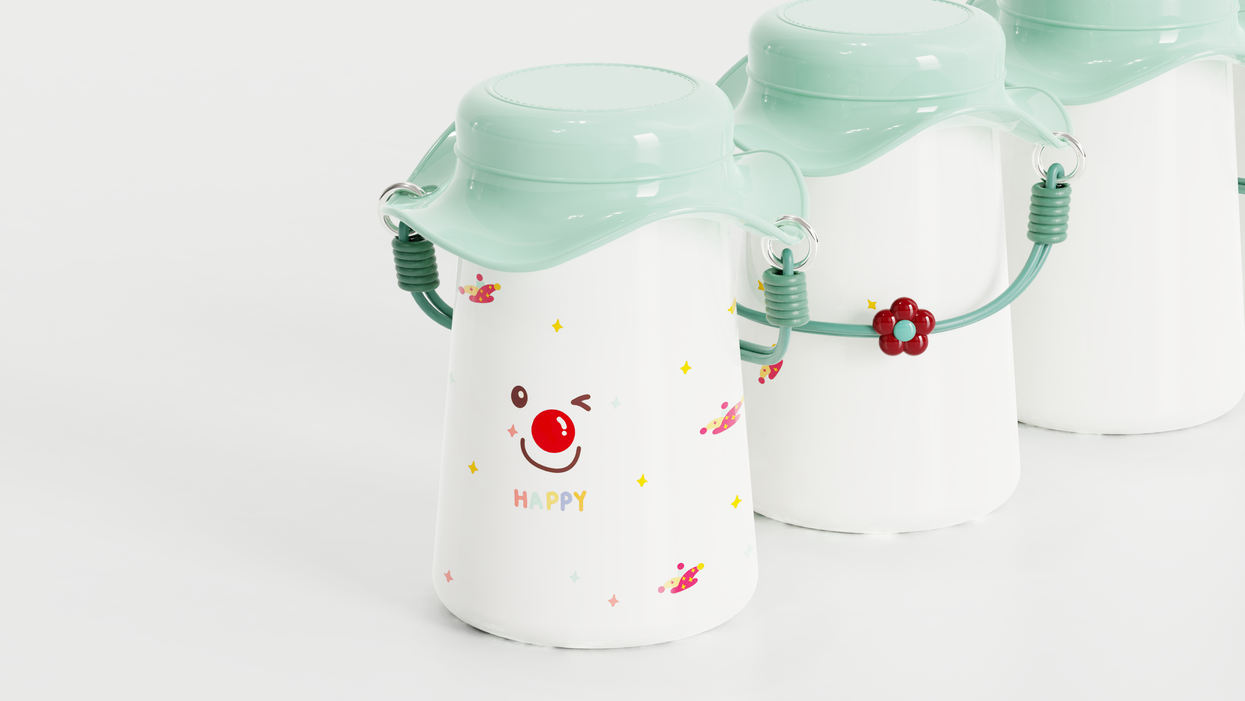 glass，Hat，children，Drinking cup，dopamine，product design，