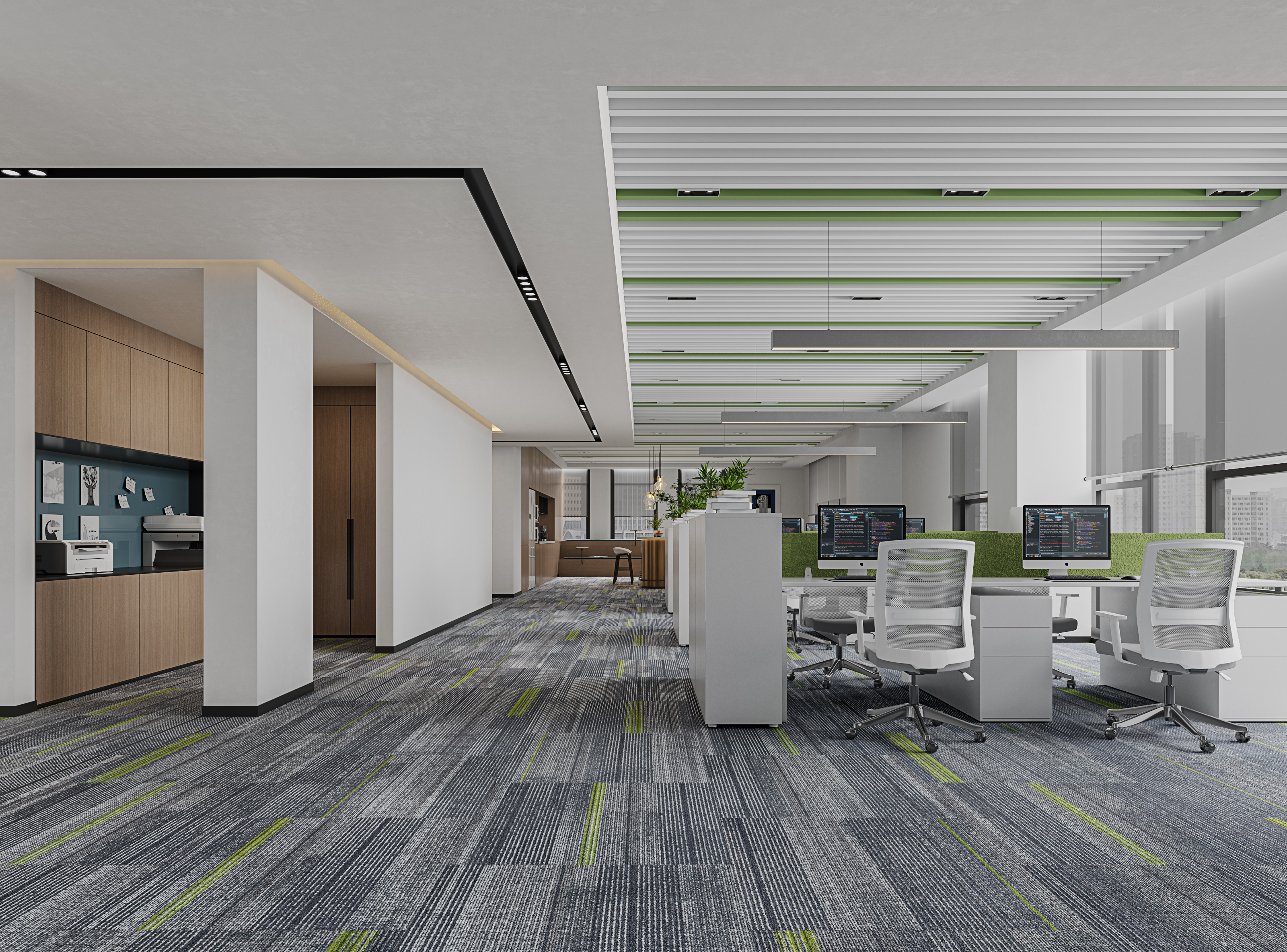 to work in an office，