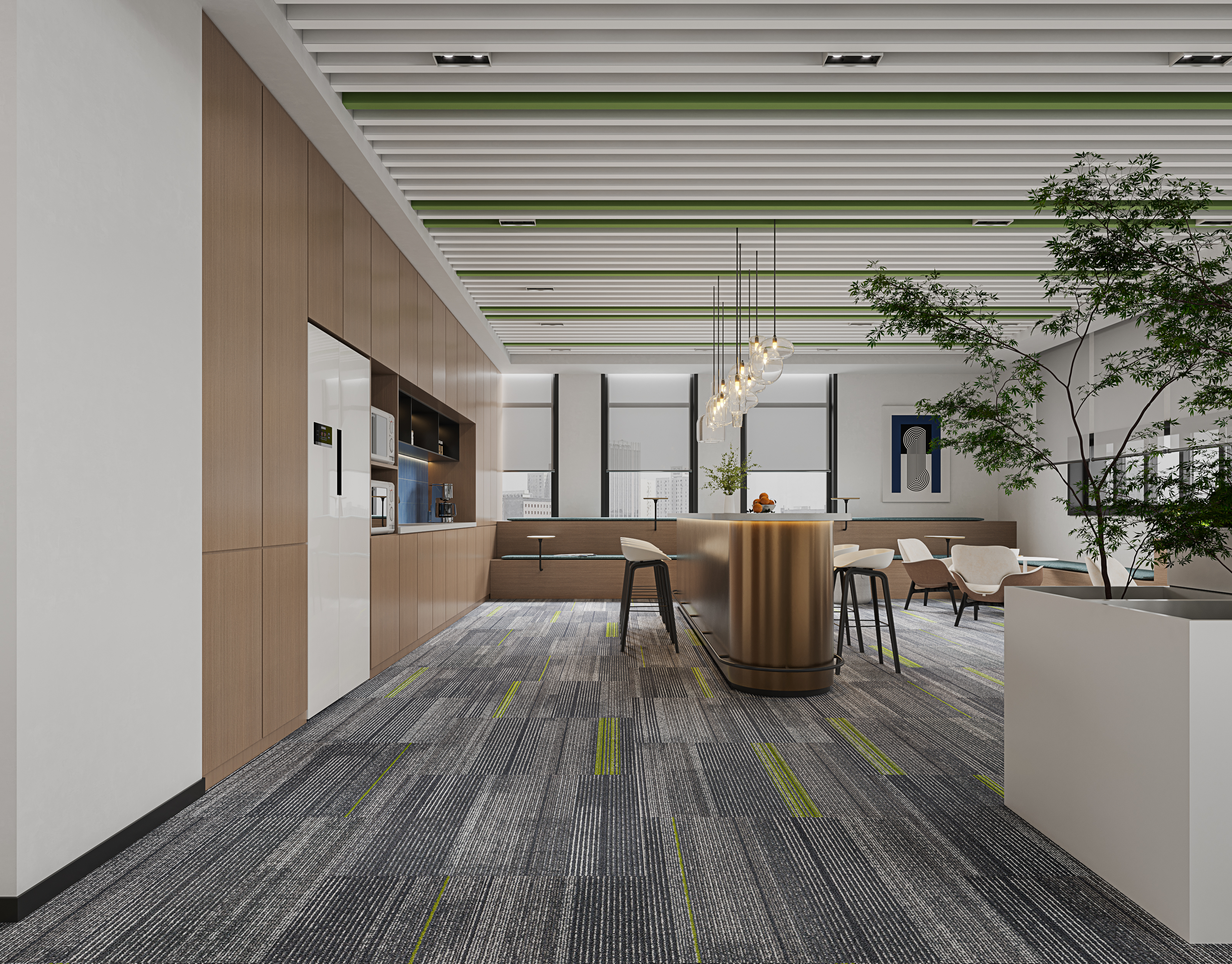 to work in an office，