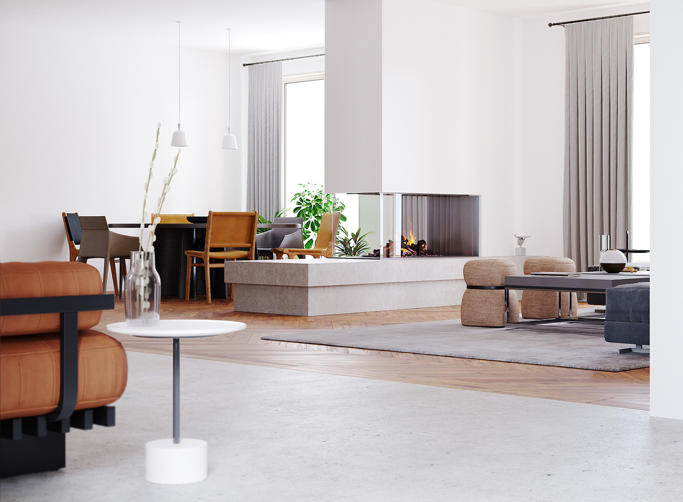 CGI of residenc，Interior design，