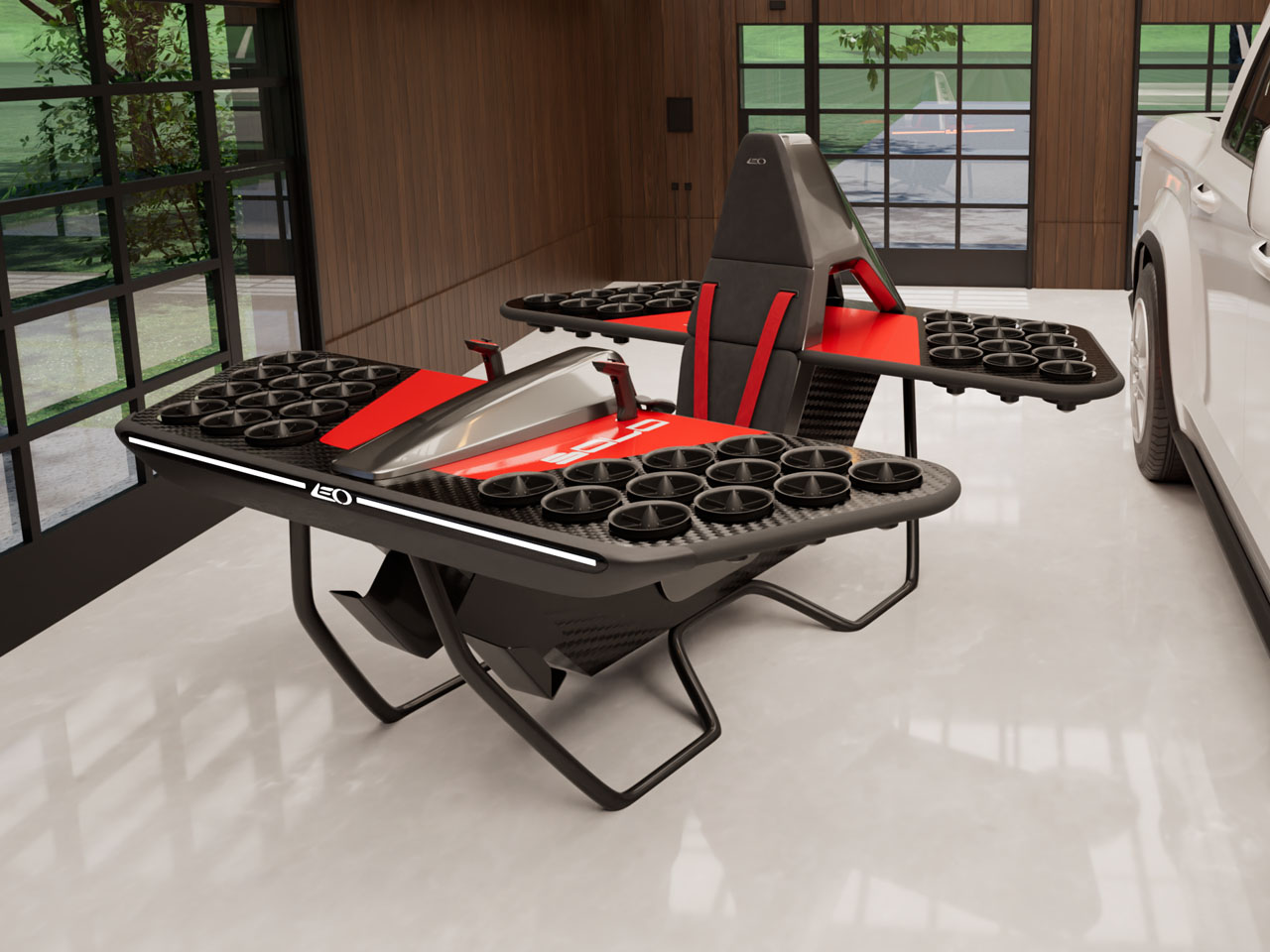 LEO Solo Jetbike，Single electric flying motorcycle，vehicle，originality，