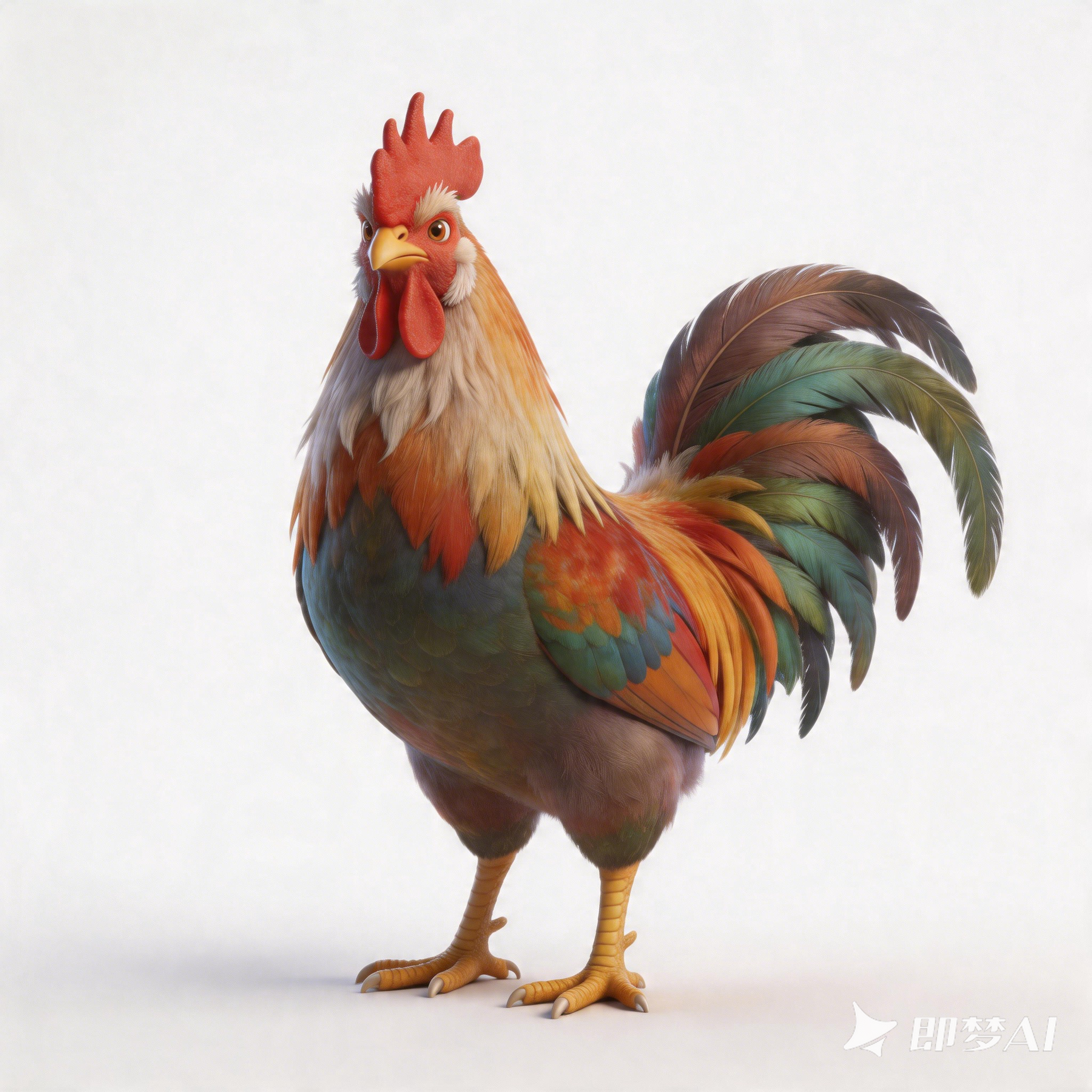 chicken，cock，Colorful rooster，