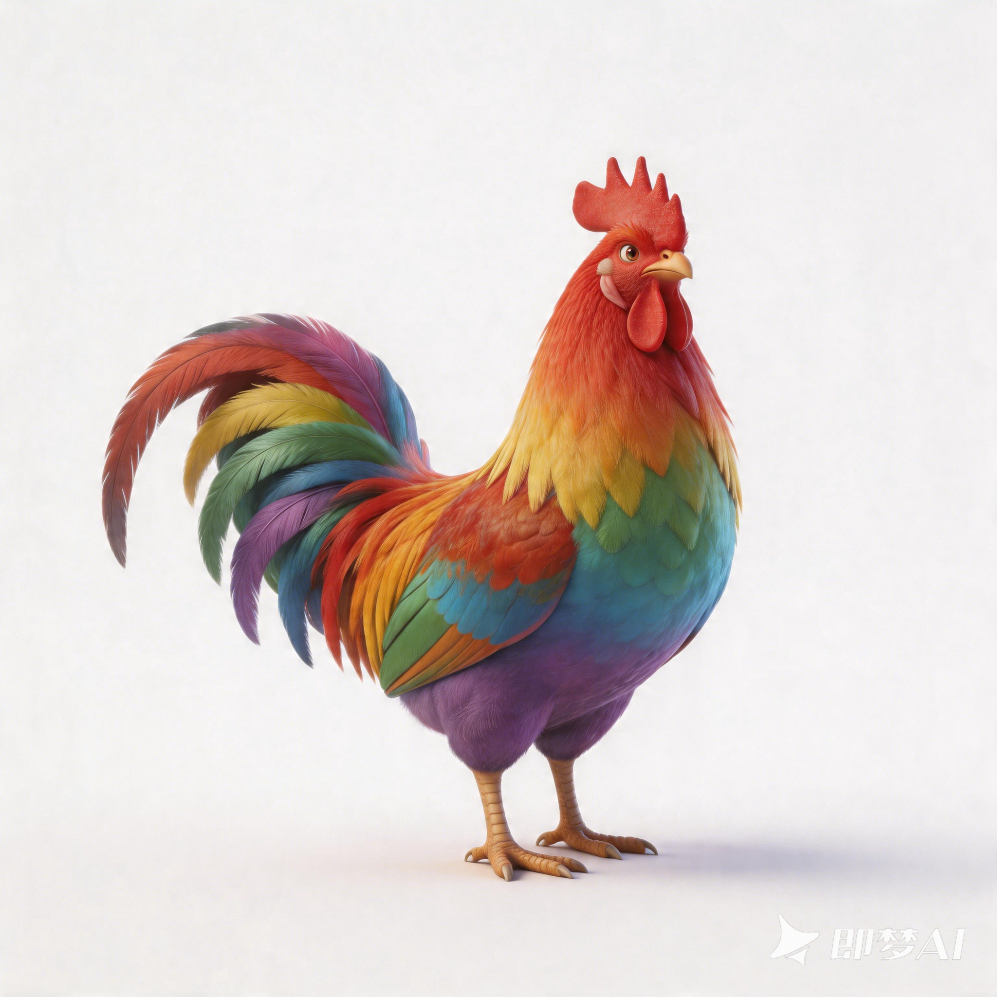 chicken，cock，Colorful rooster，