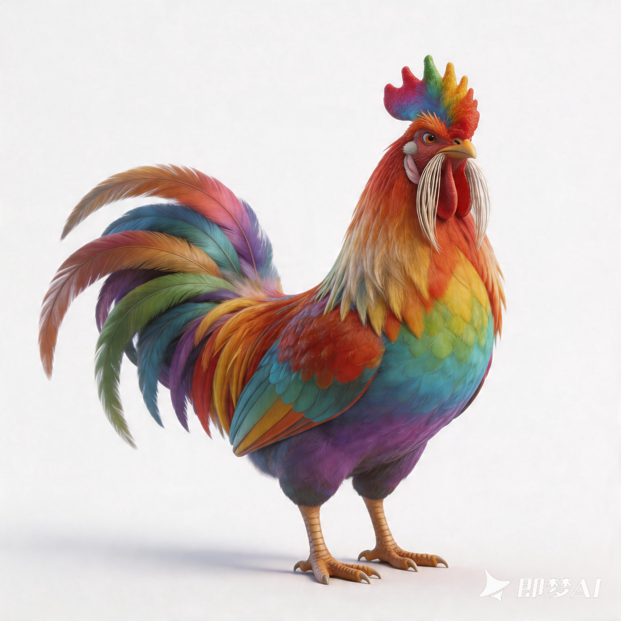 chicken，cock，Colorful rooster，
