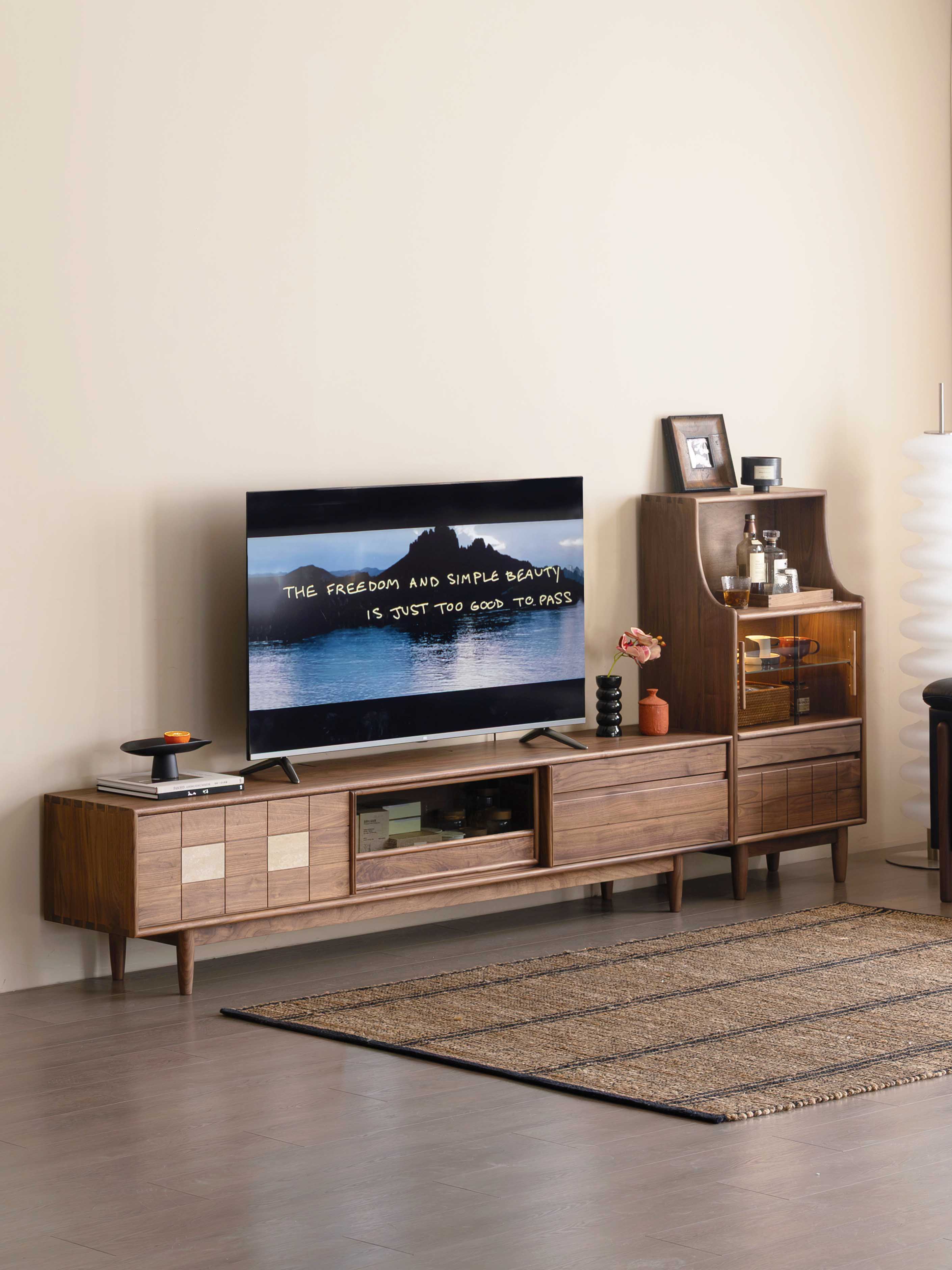 furniture design ，Residential Furniture，Solid wood furniture，Black walnut furniture，Original design，TV cabinet，