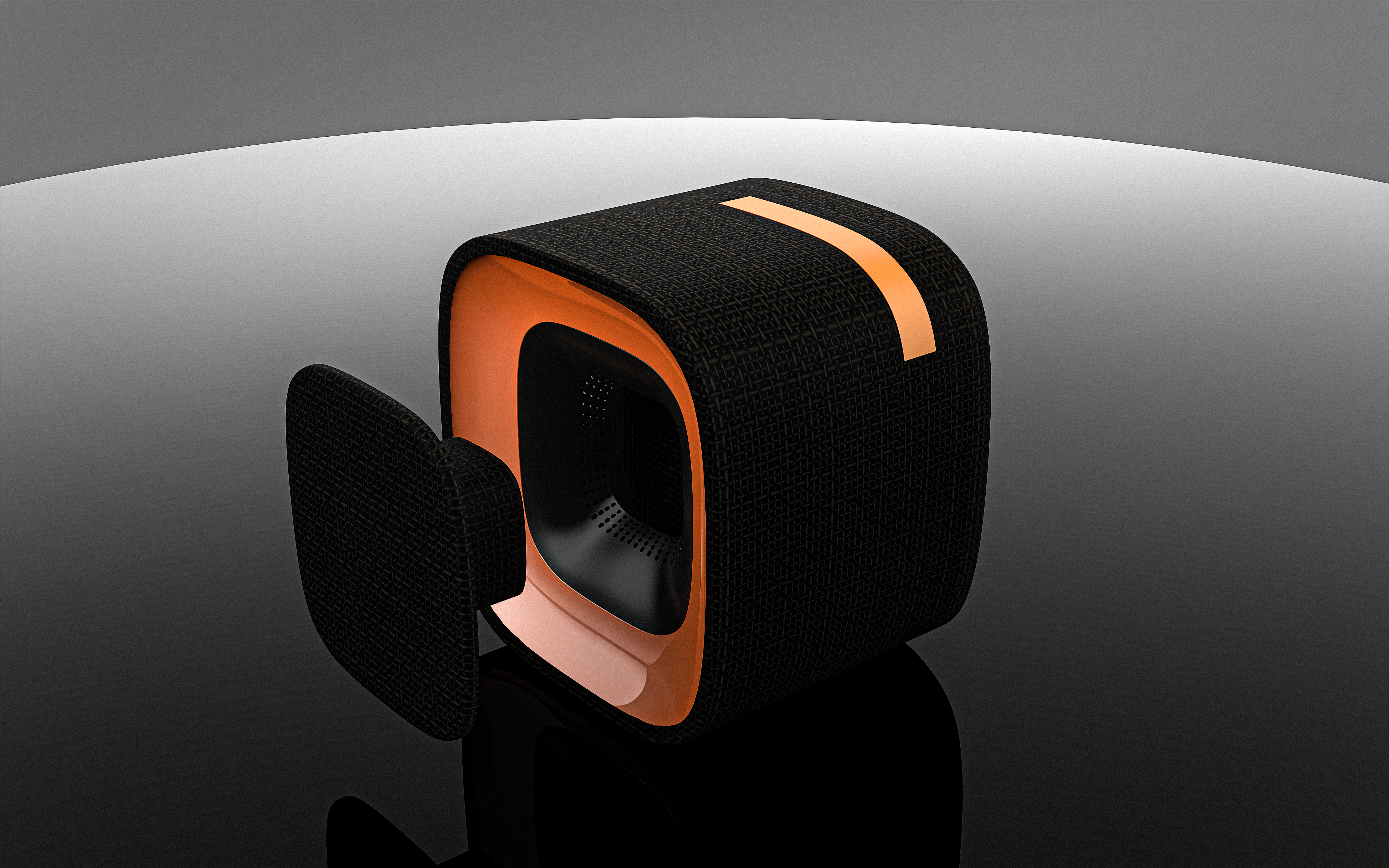 Portable speakers，Bluetooth，Simple design，Bluetooth Speaker，Rendering renderings，ID design，