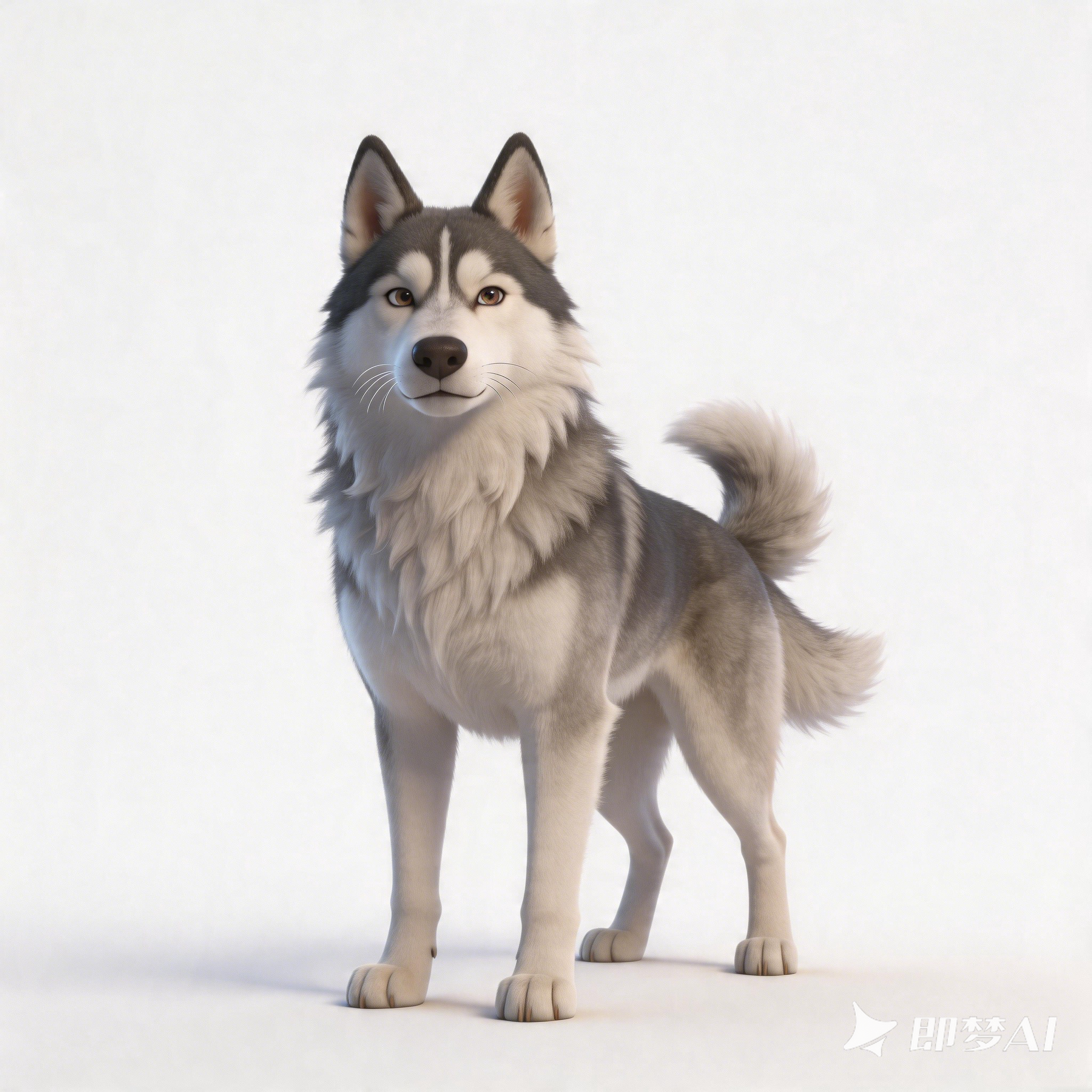 dog，Two ha，Siberian Husky，