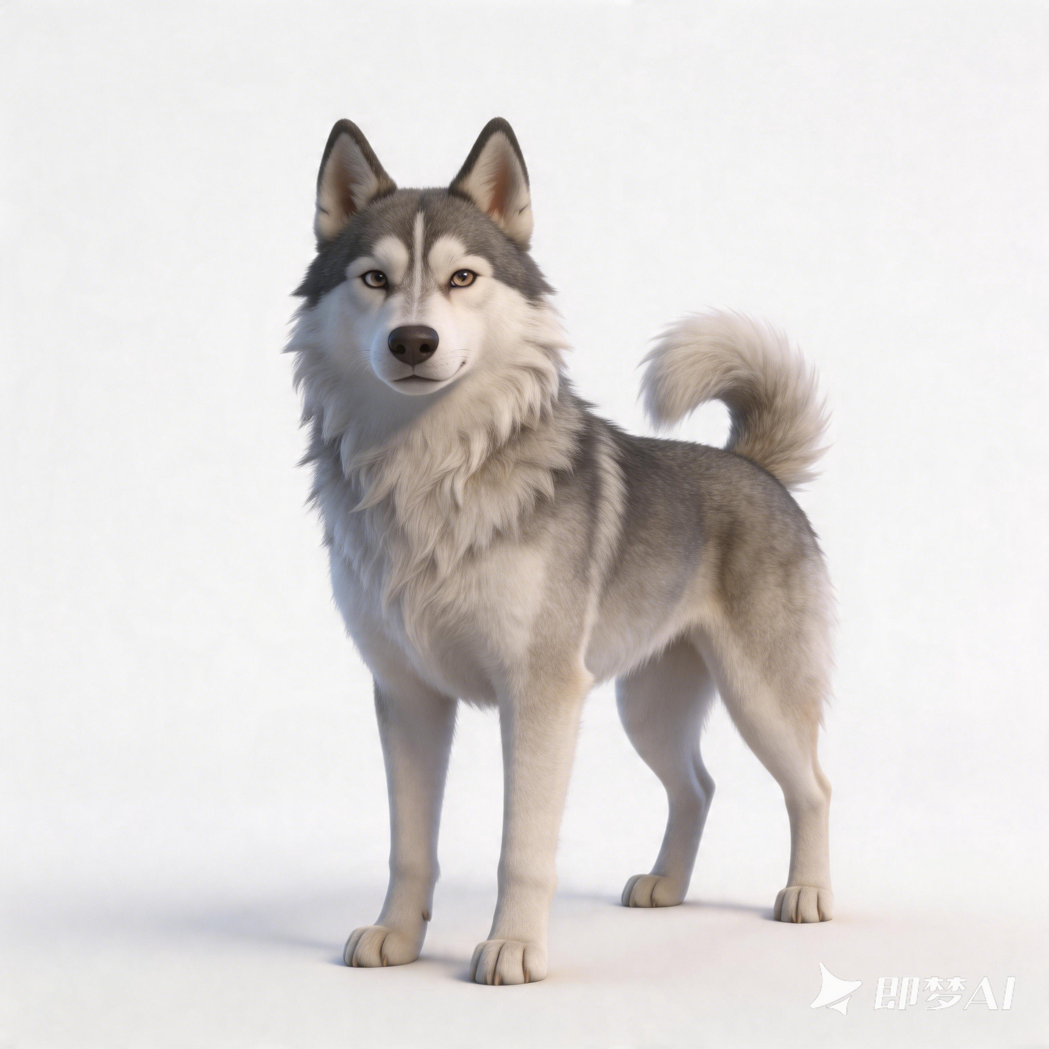 dog，Two ha，Siberian Husky，