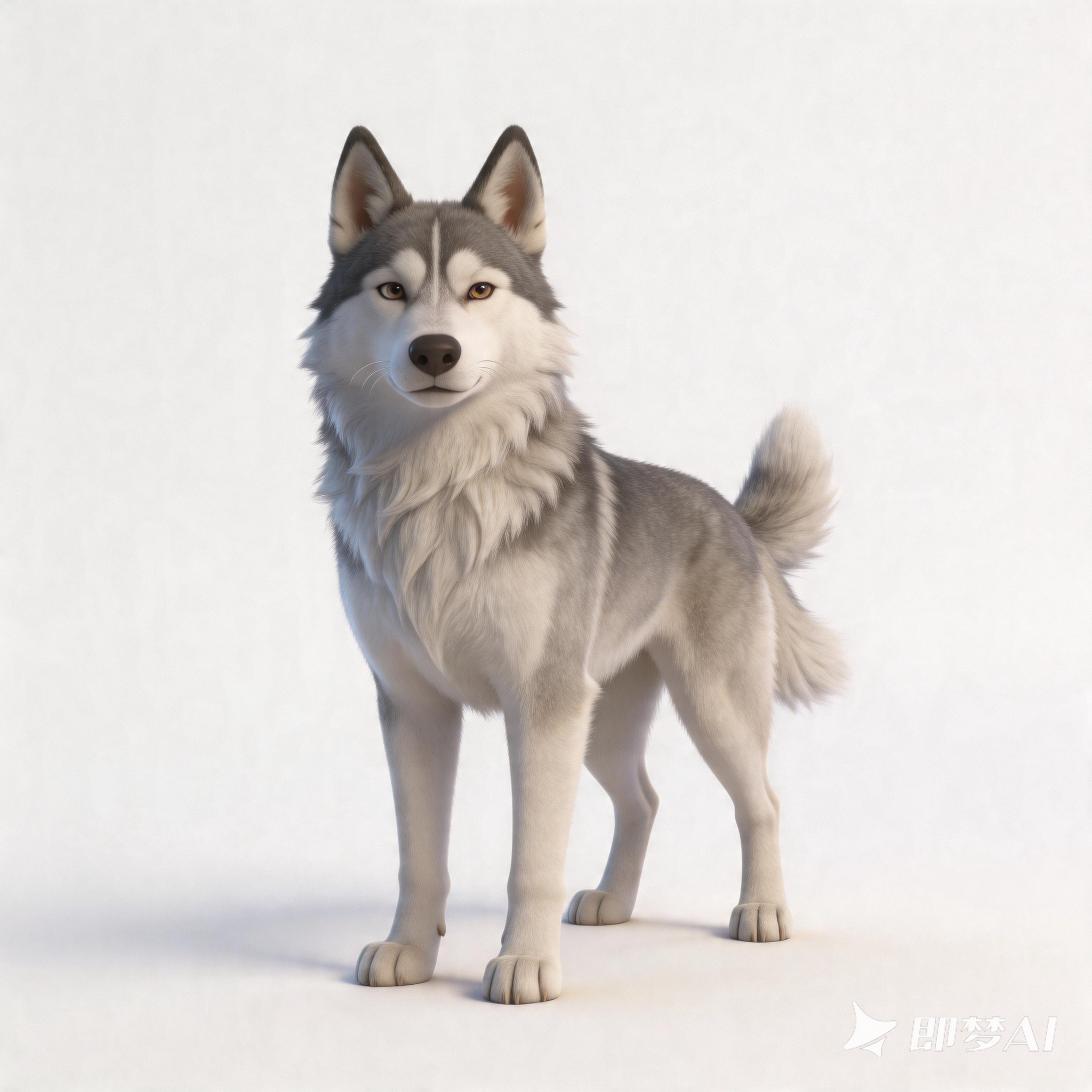 dog，Two ha，Siberian Husky，