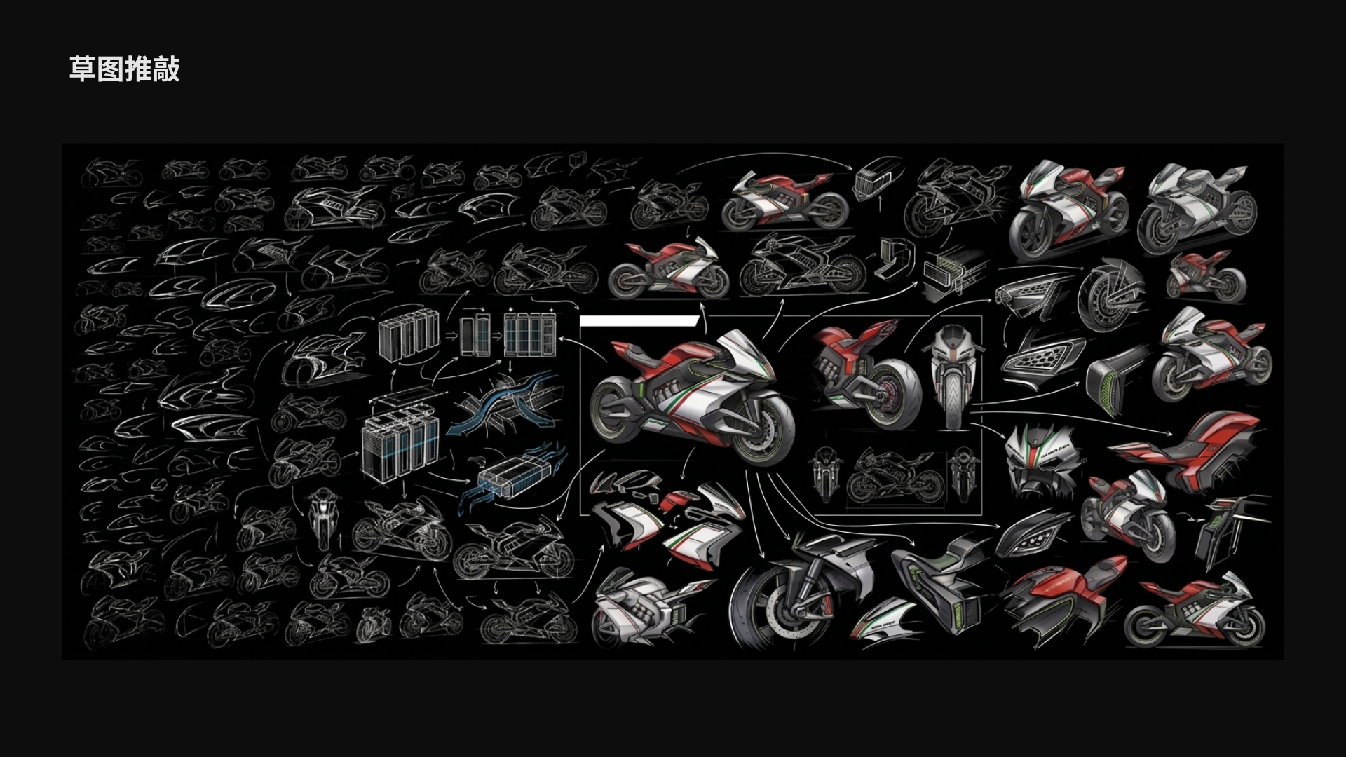 Drone, motorcycle, off-road, holographic,，