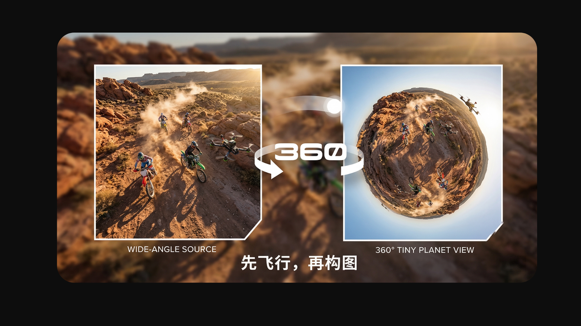 Drone, motorcycle, off-road, holographic,，