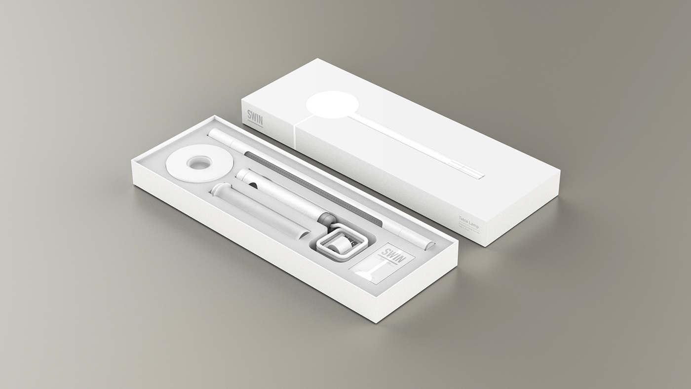 SWIN，sketch，white，black，Desk lamp，