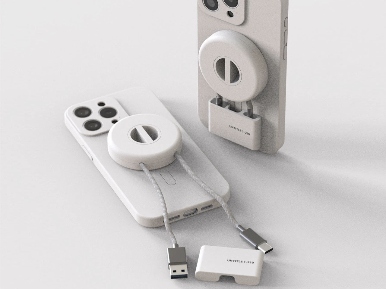 Magnetic suction charging cable storage box，UNTITLE 1-219，Digital accessories，electronic product，