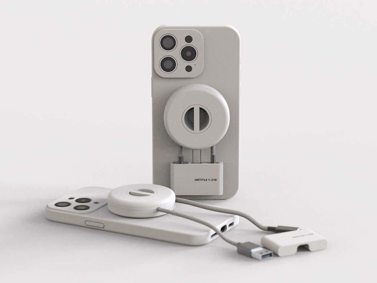 Magnetic suction charging cable storage box，UNTITLE 1-219，Digital accessories，electronic product，