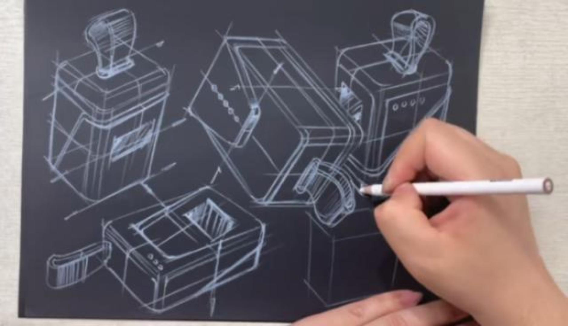 Hand-painted, color lead, line draft，