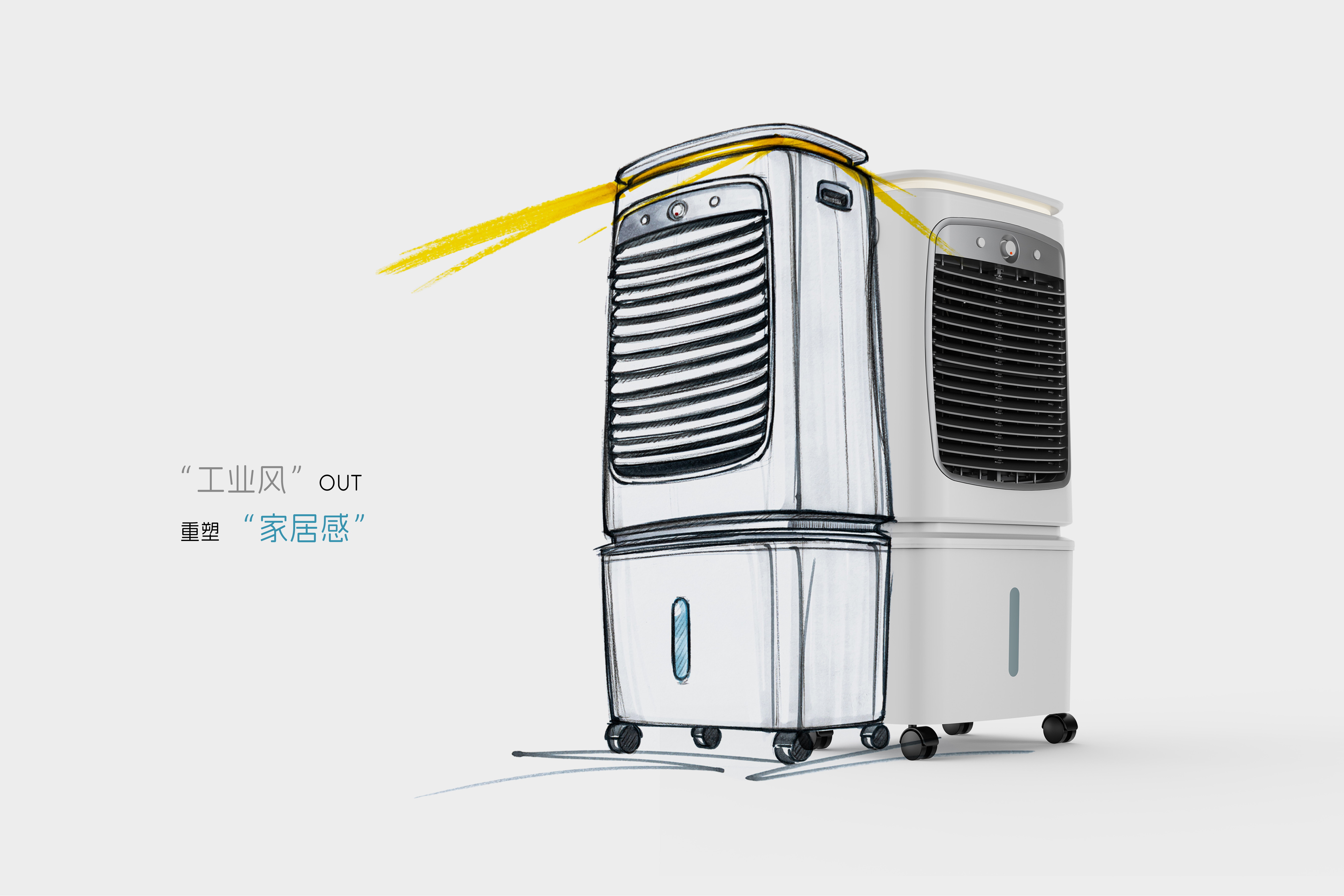 household electrical appliances，Air conditioning fan，an electric appliance，Design planning，Air cooler，Branding，Cost control，Product iteration，