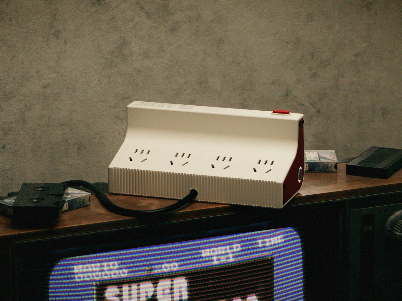 Red and white machine insert row，Game wind socket，Nostalgia E-sports，Desktop fast charge，