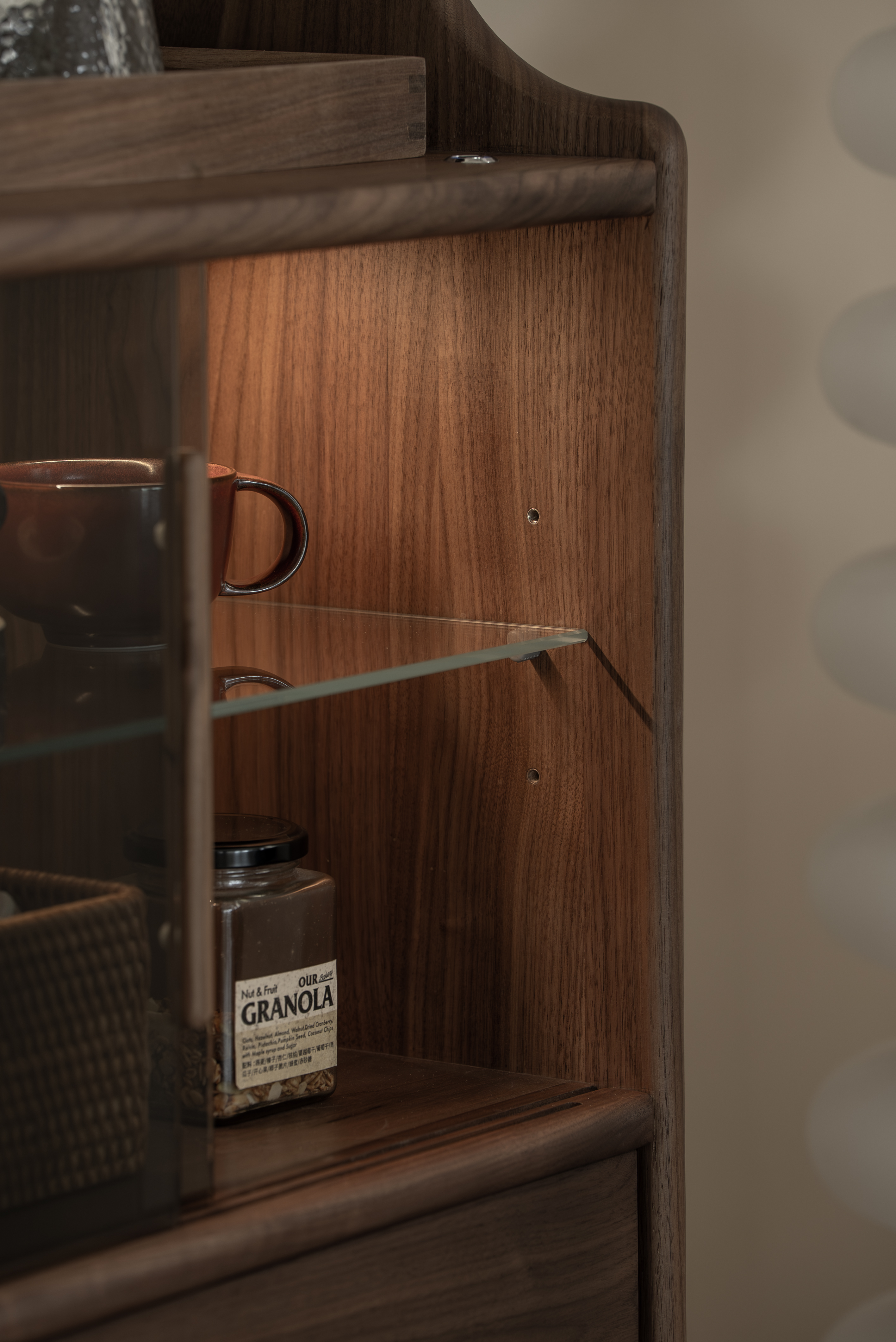 Original design，furniture design ，Residential Furniture，Solid wood furniture，Black walnut furniture，Side cabinet，