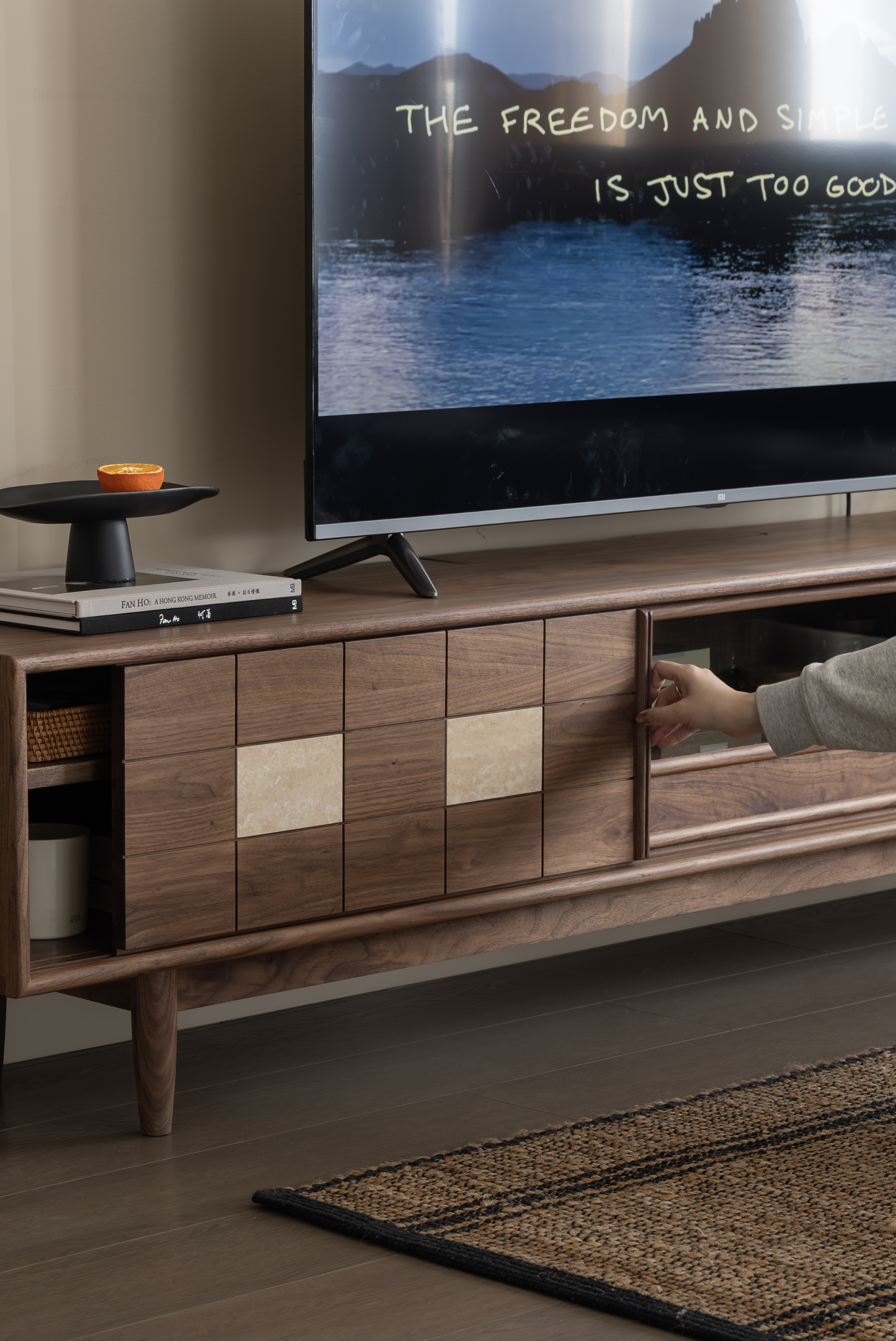furniture design ，Residential Furniture，Solid wood furniture，Black walnut furniture，Original design，TV cabinet，