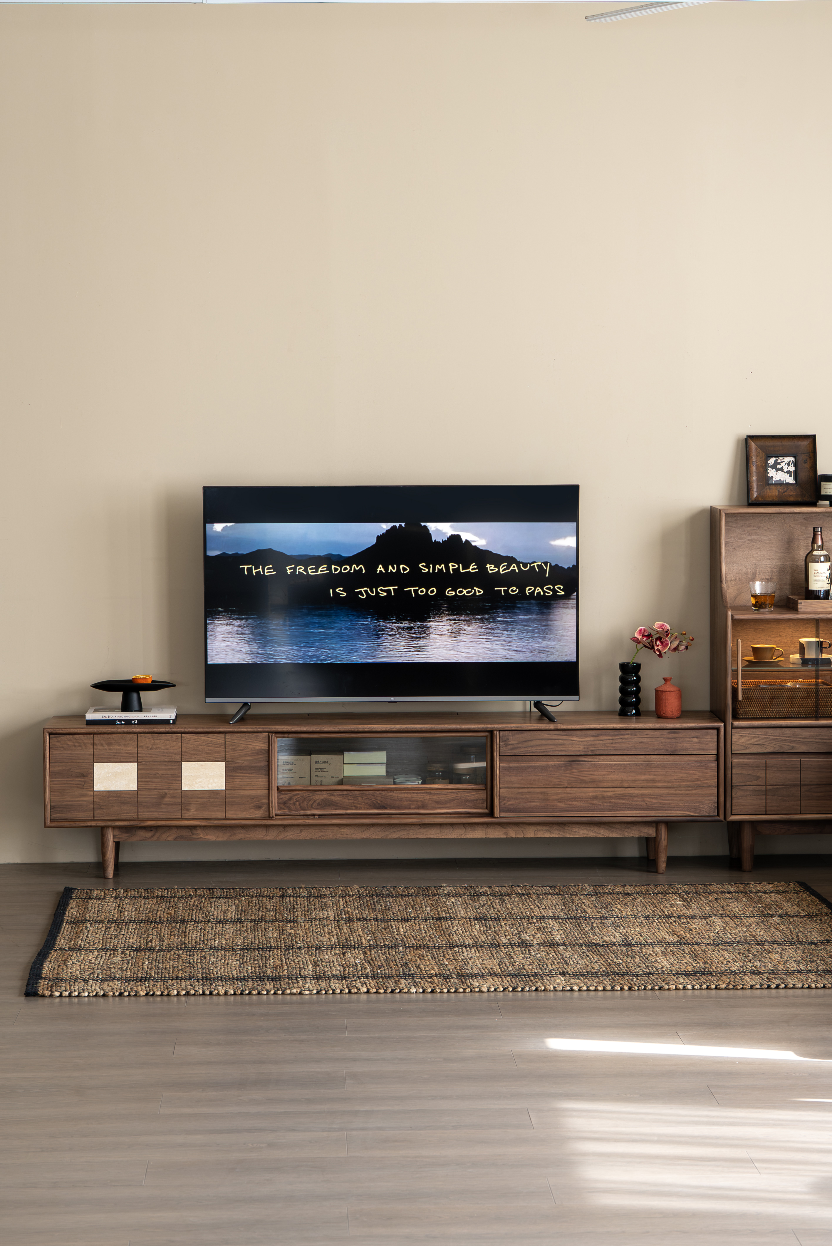 furniture design ，Residential Furniture，Solid wood furniture，Black walnut furniture，Original design，TV cabinet，