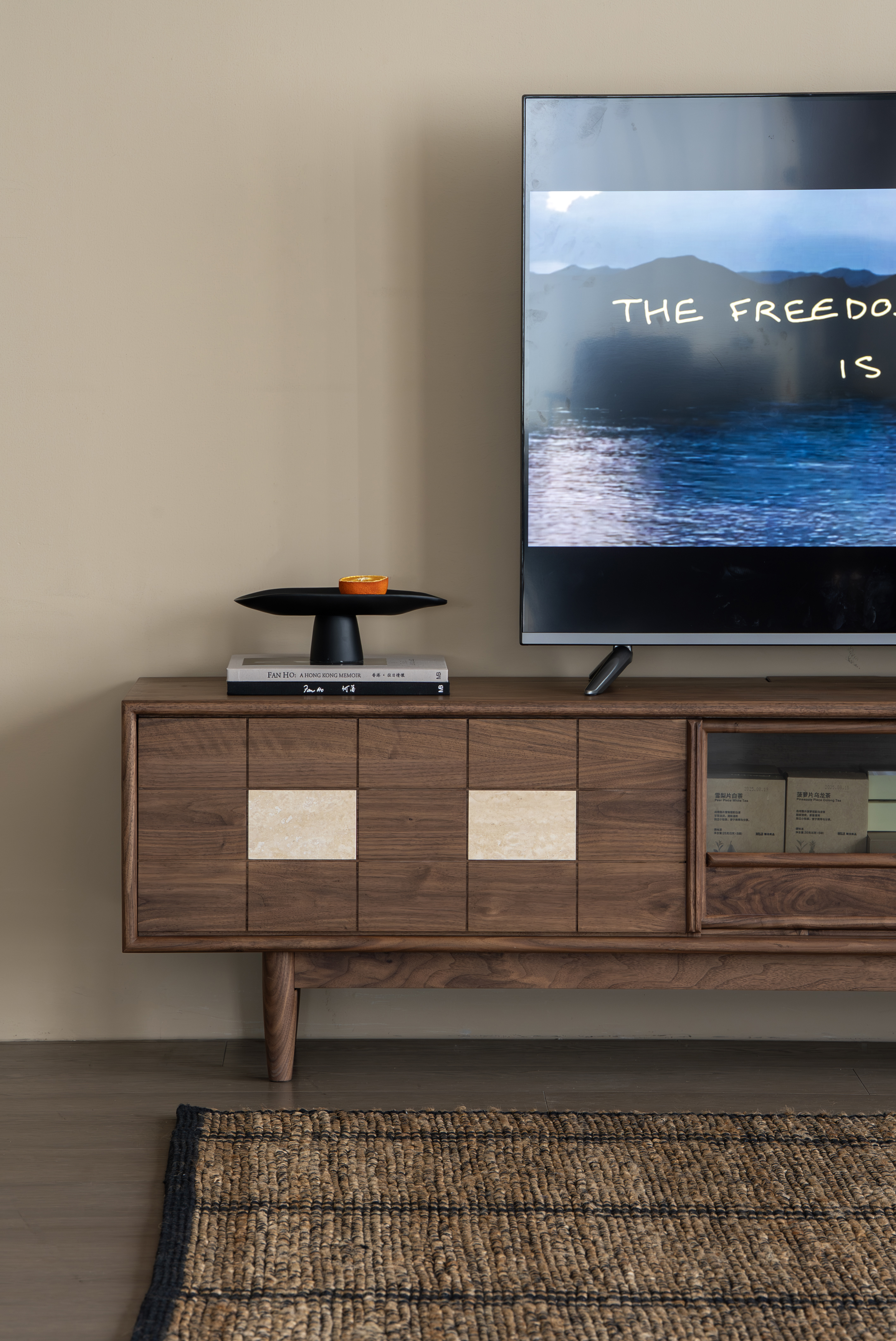 furniture design ，Residential Furniture，Solid wood furniture，Black walnut furniture，Original design，TV cabinet，