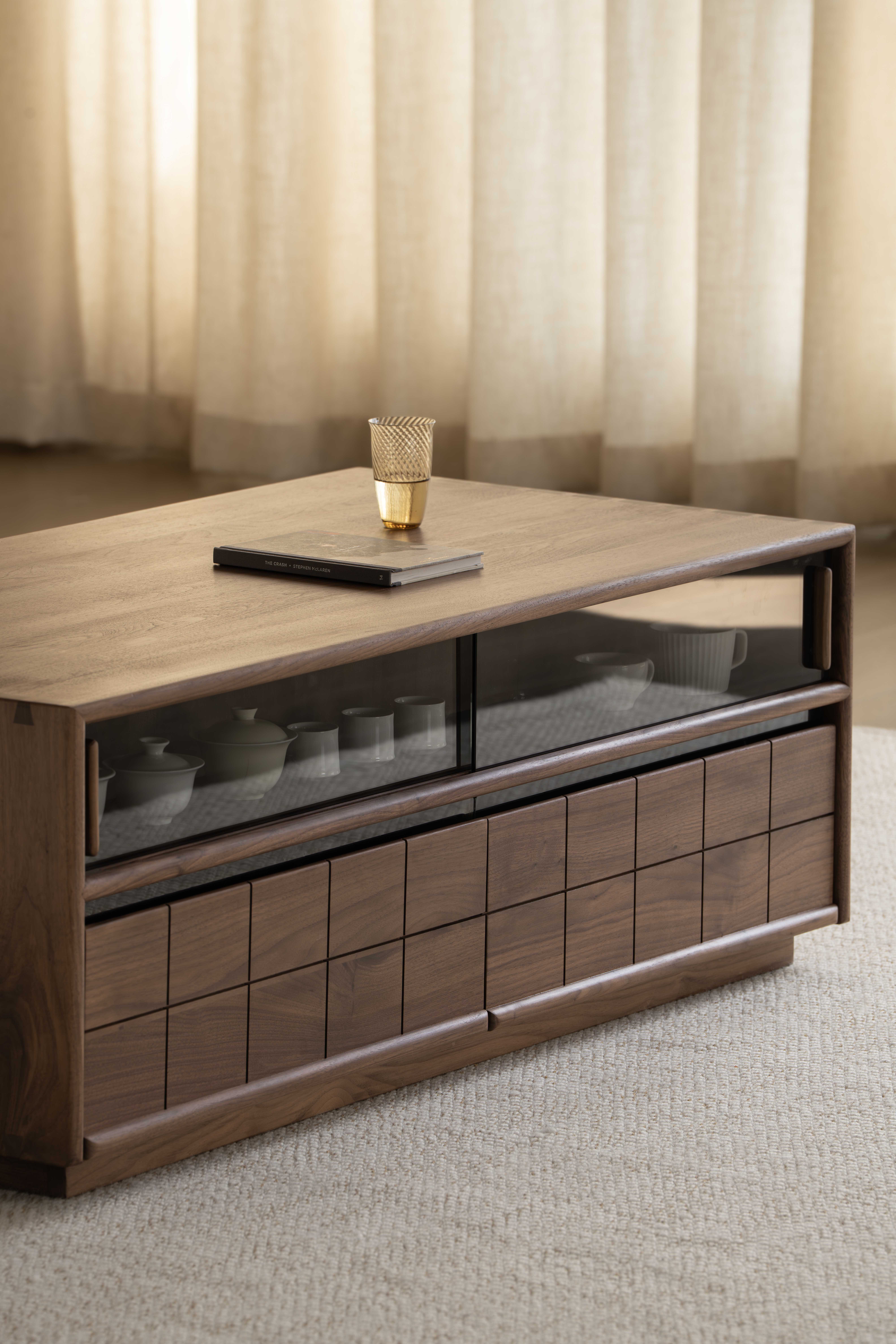 Tea table design，Black walnut furniture，Solid wood furniture，Residential Furniture，furniture design ，Original design，