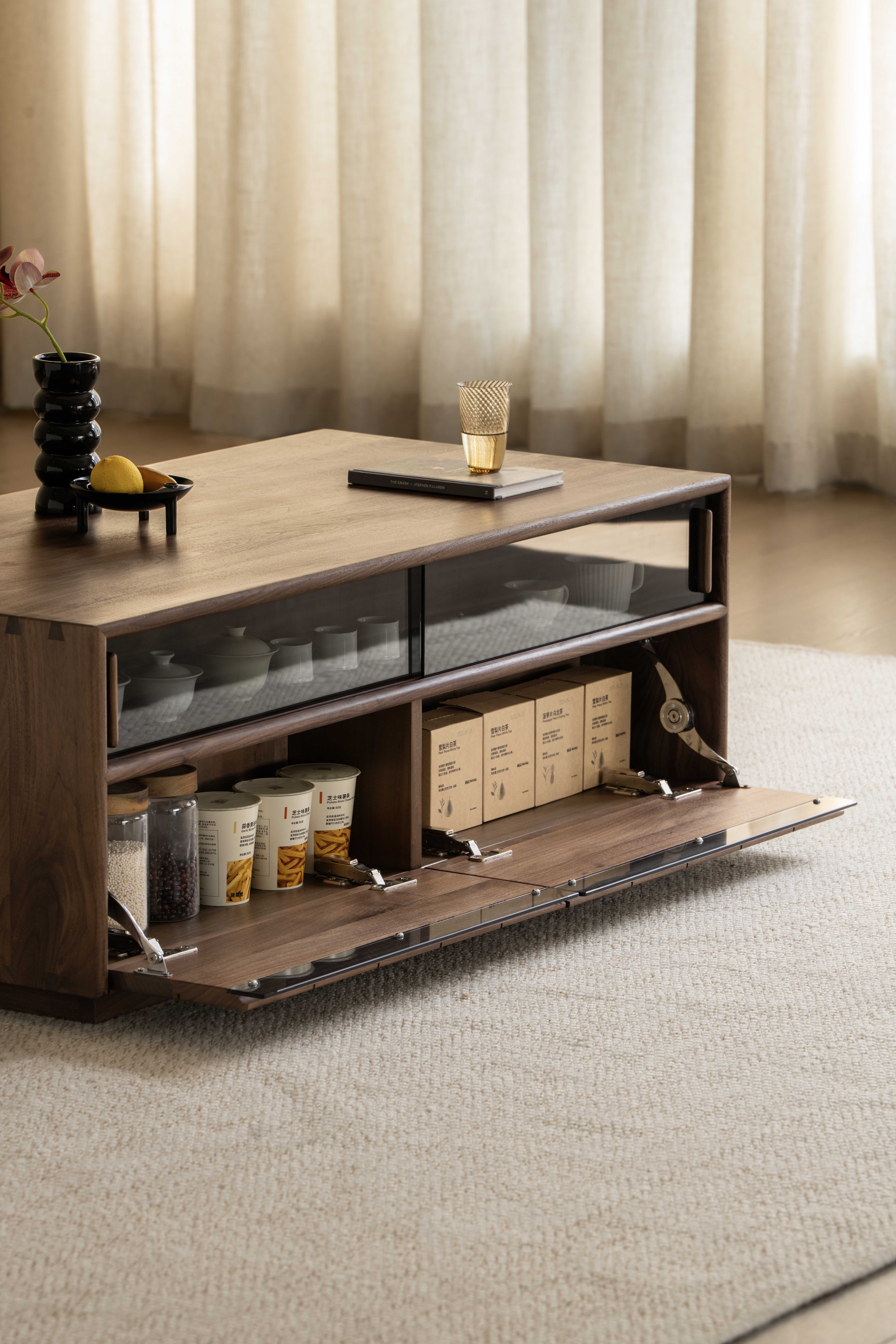 Tea table design，Black walnut furniture，Solid wood furniture，Residential Furniture，furniture design ，Original design，