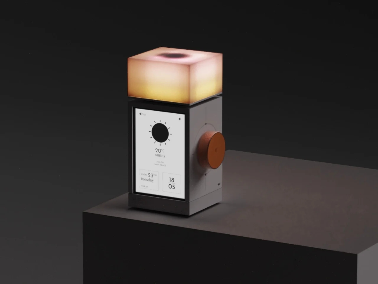 The Real Objects，Minimalist alarm clock，Sunrise Wake，Bedside atmosphere lamp，analog clock，
