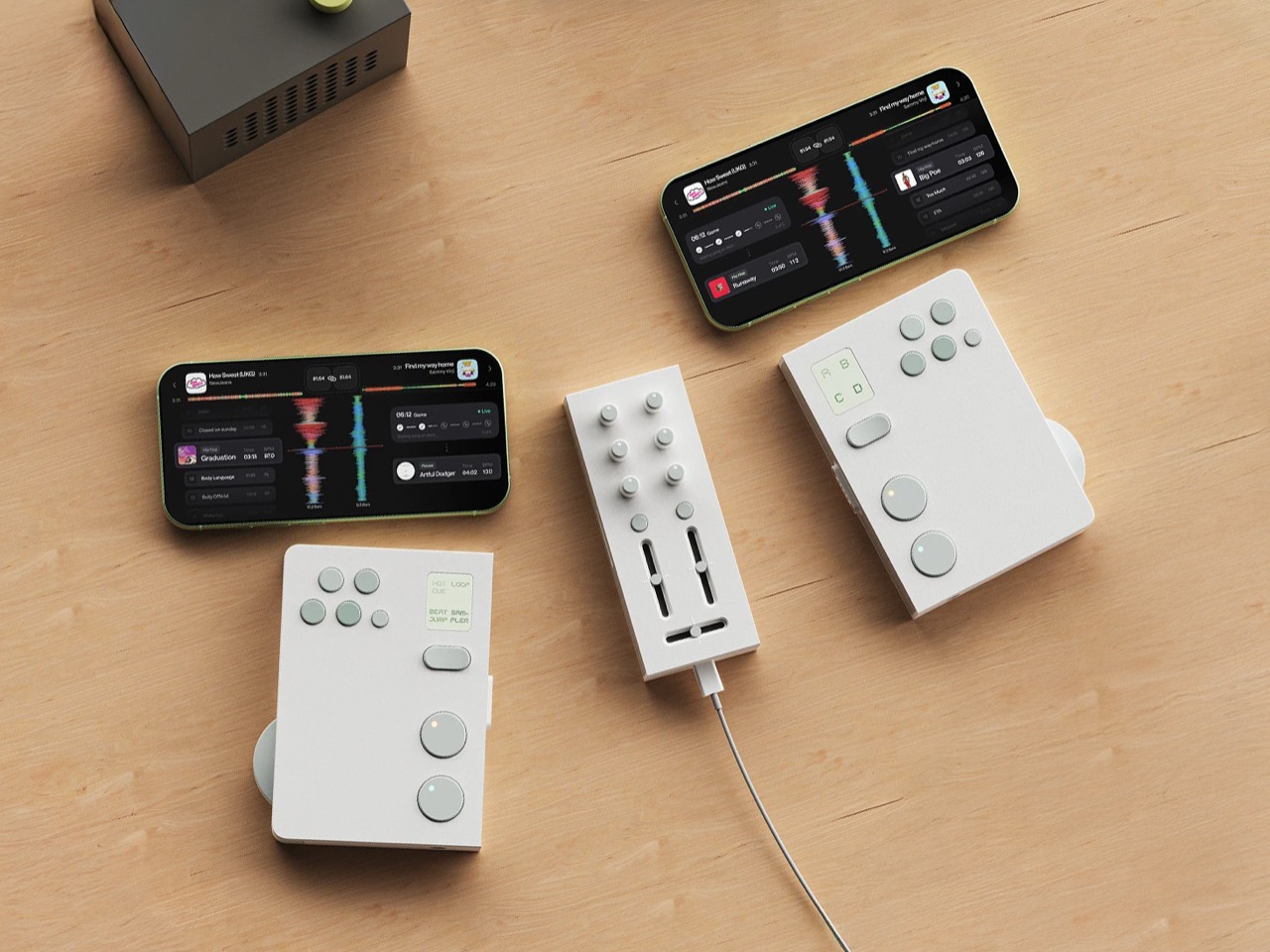 Split DJ Controller，Switch inspiration，Double Dish，Twin DJ Console，Portable Dish Maker，