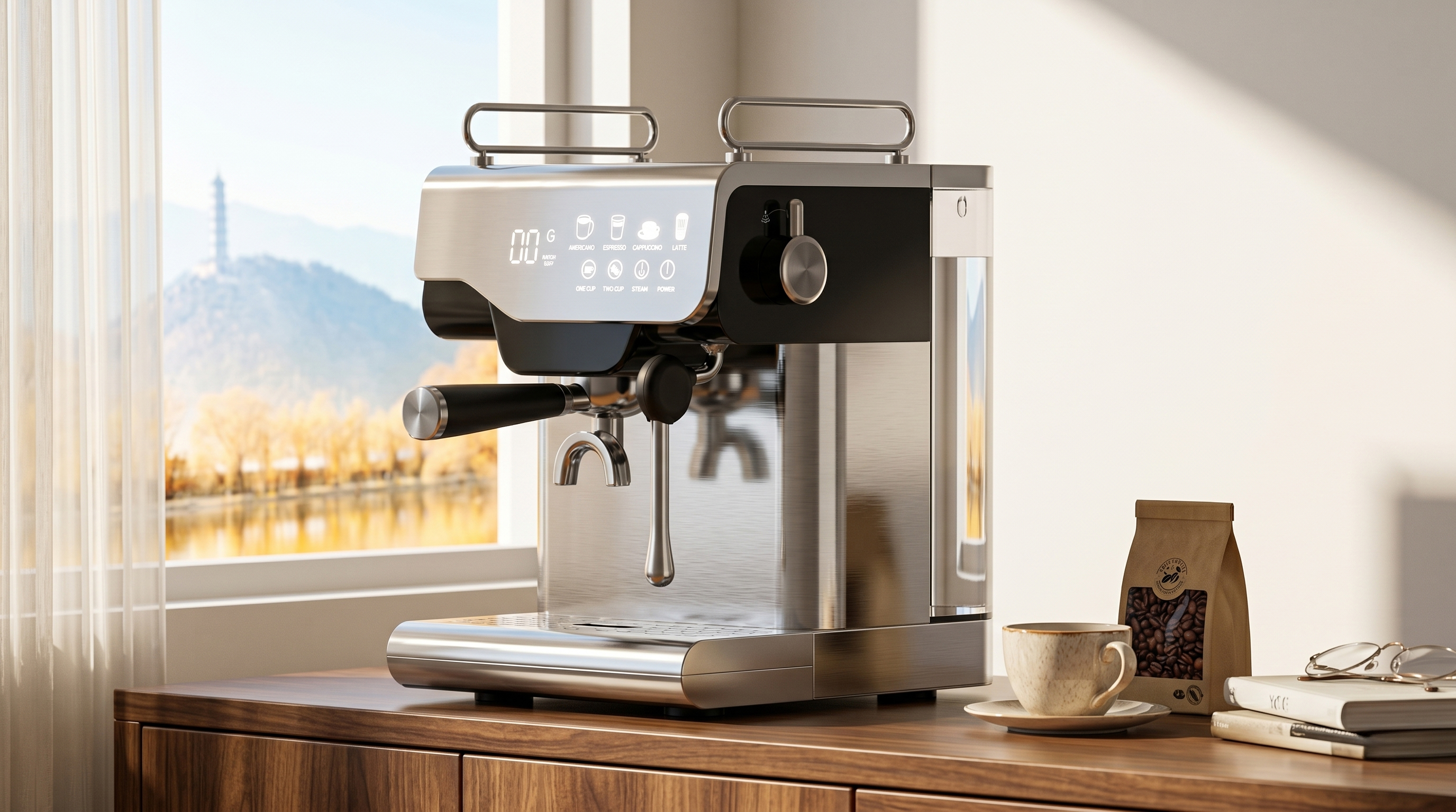 Coffee machine，Italian coffee machine，small home appliances，Appearance design，product design，industrial design，