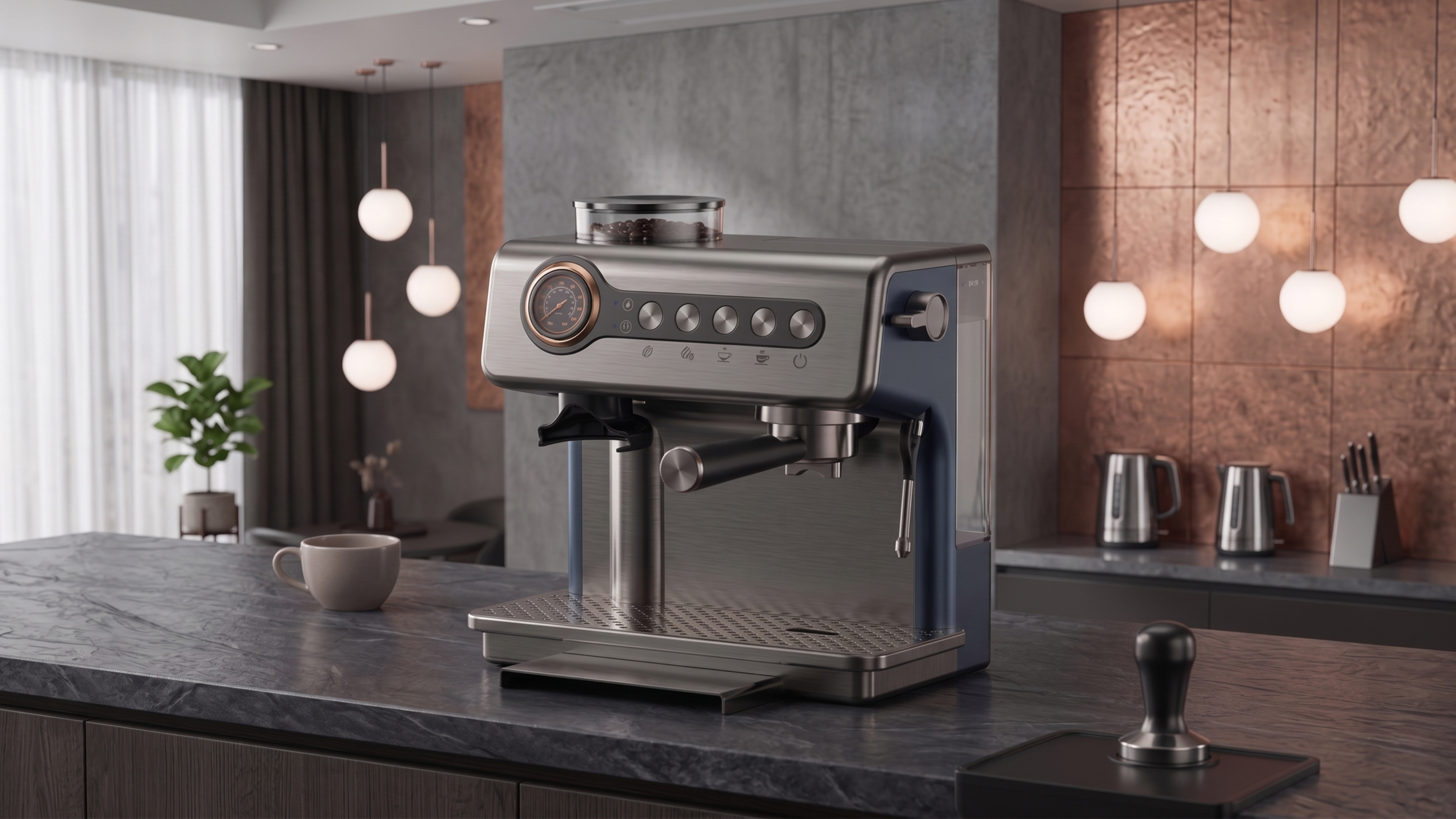 Coffee machine，Italian coffee machine，small home appliances，Wall-mounted coffee machine，Appearance design，product design，industrial design，