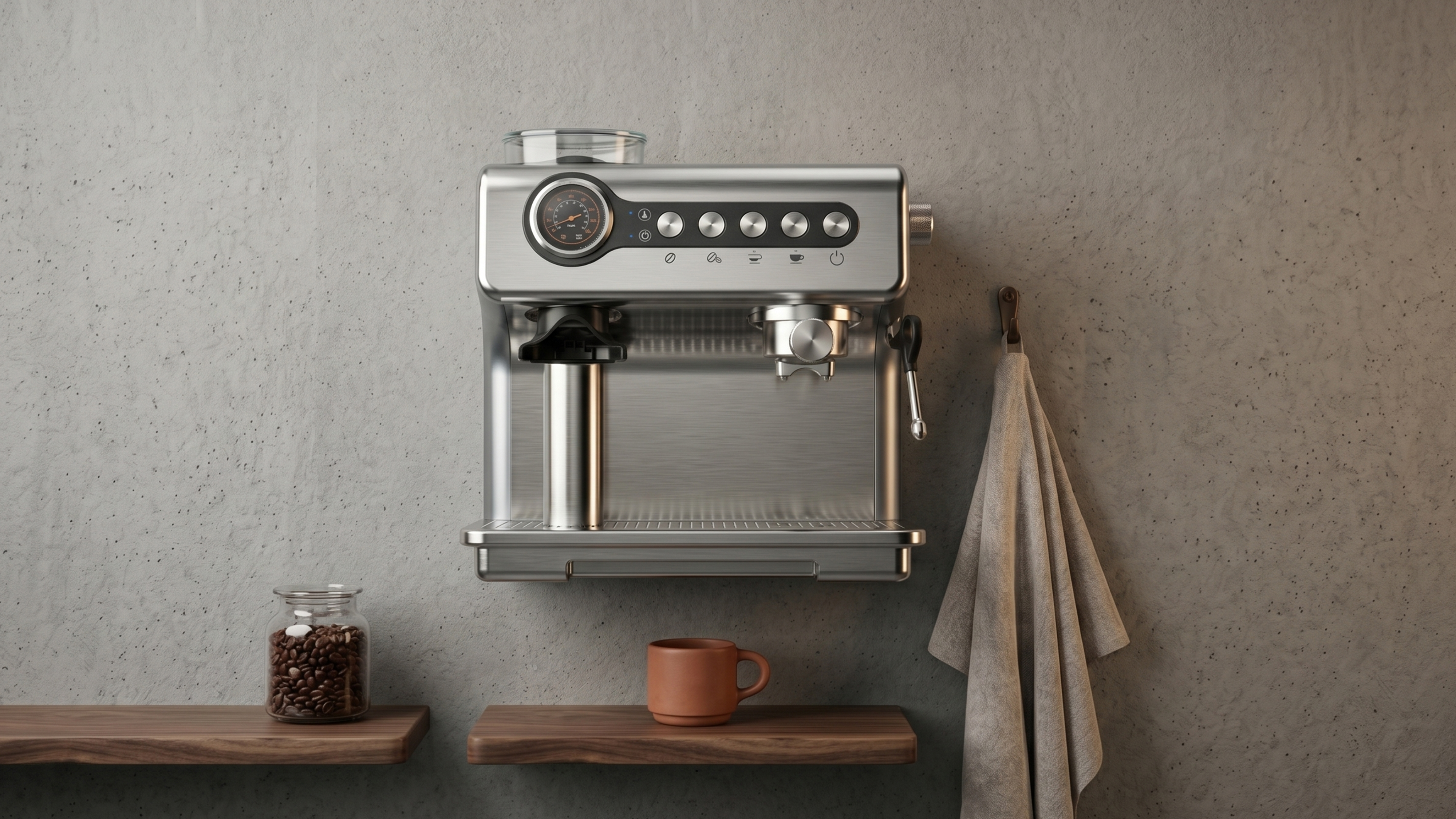 Coffee machine，Italian coffee machine，small home appliances，Wall-mounted coffee machine，Appearance design，product design，industrial design，