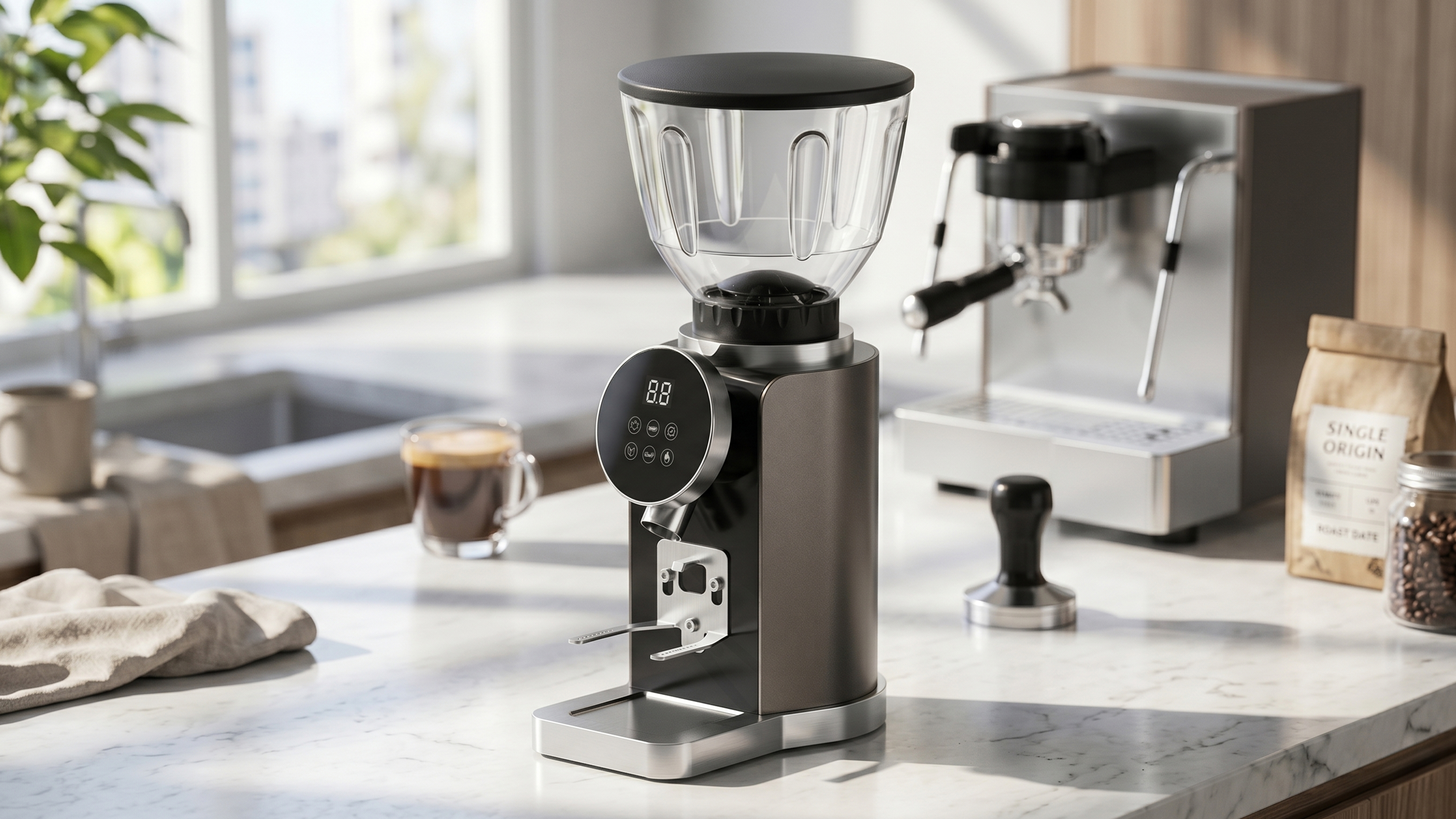 Bean grinder，Grinding machine，commercial bean grinder，small home appliances，Appearance design，product design，industrial design，get design，