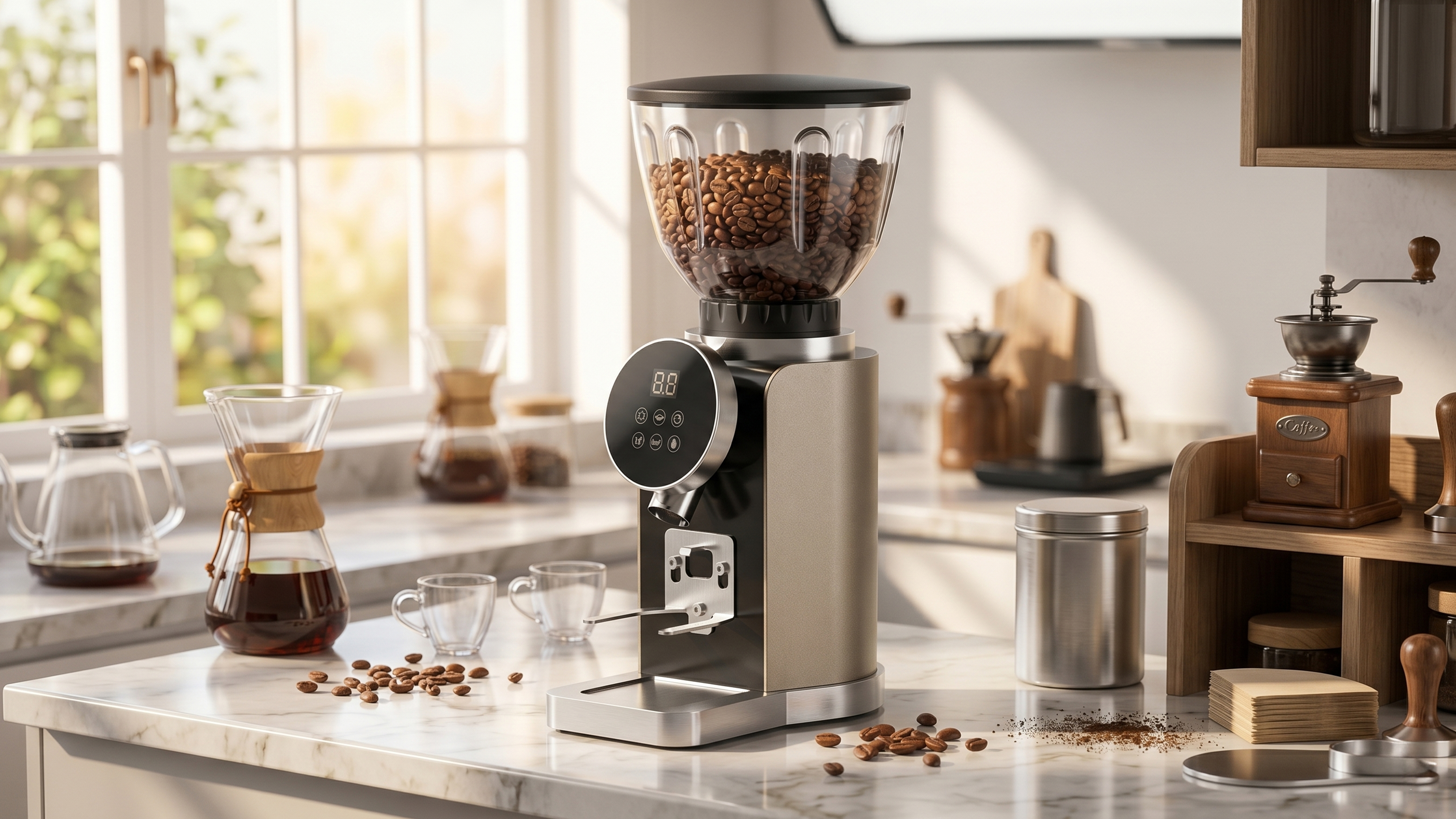 Bean grinder，Grinding machine，commercial bean grinder，small home appliances，Appearance design，product design，industrial design，get design，